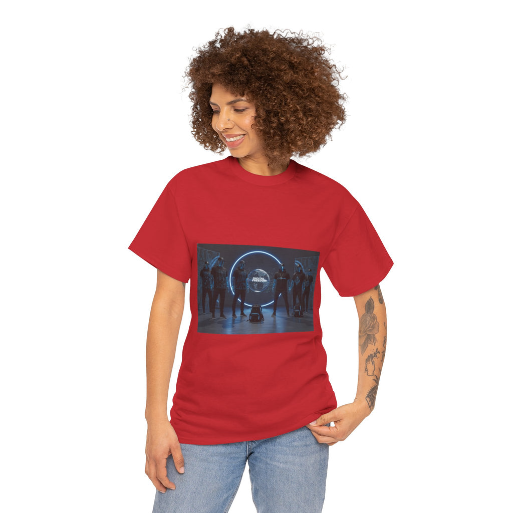 Sci‑Fi Portal Graphic Tee — Futuristic Neon Crew T-Shirt