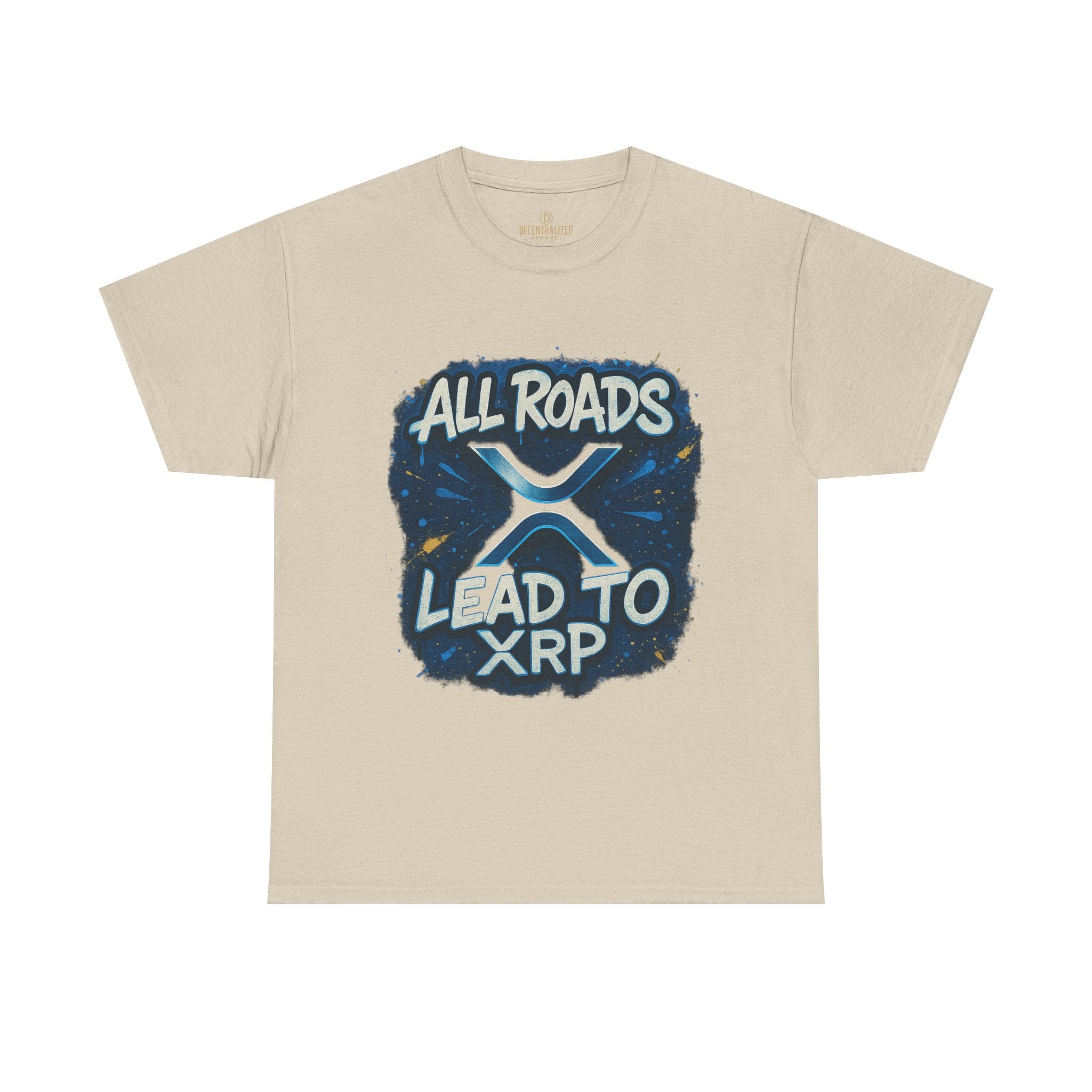 XRP Crypto T-Shirt — "All Roads Lead to XRP" Graphic Tee