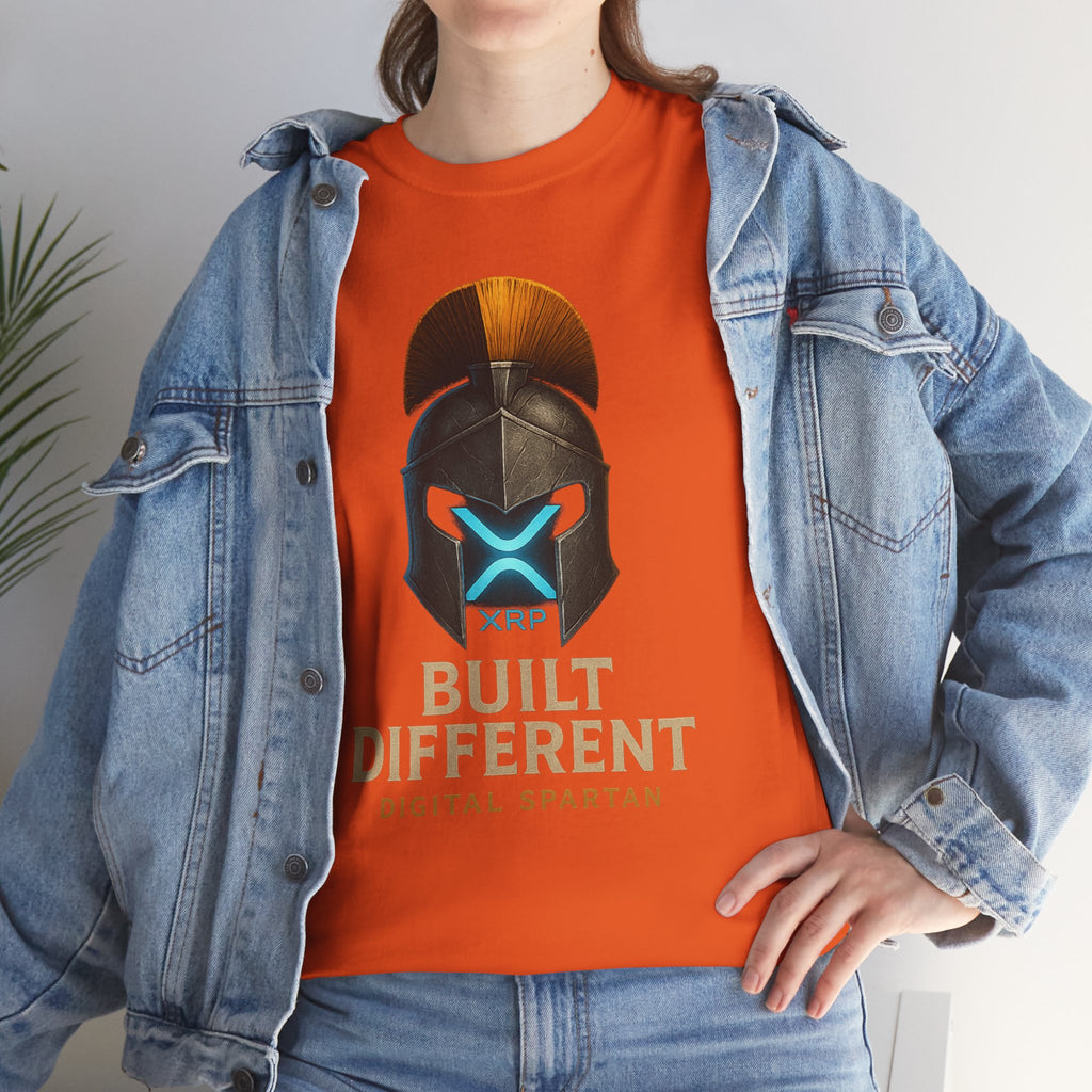 Built Different Spartan Tee — Digital Spartan XRP Crypto T-Shirt