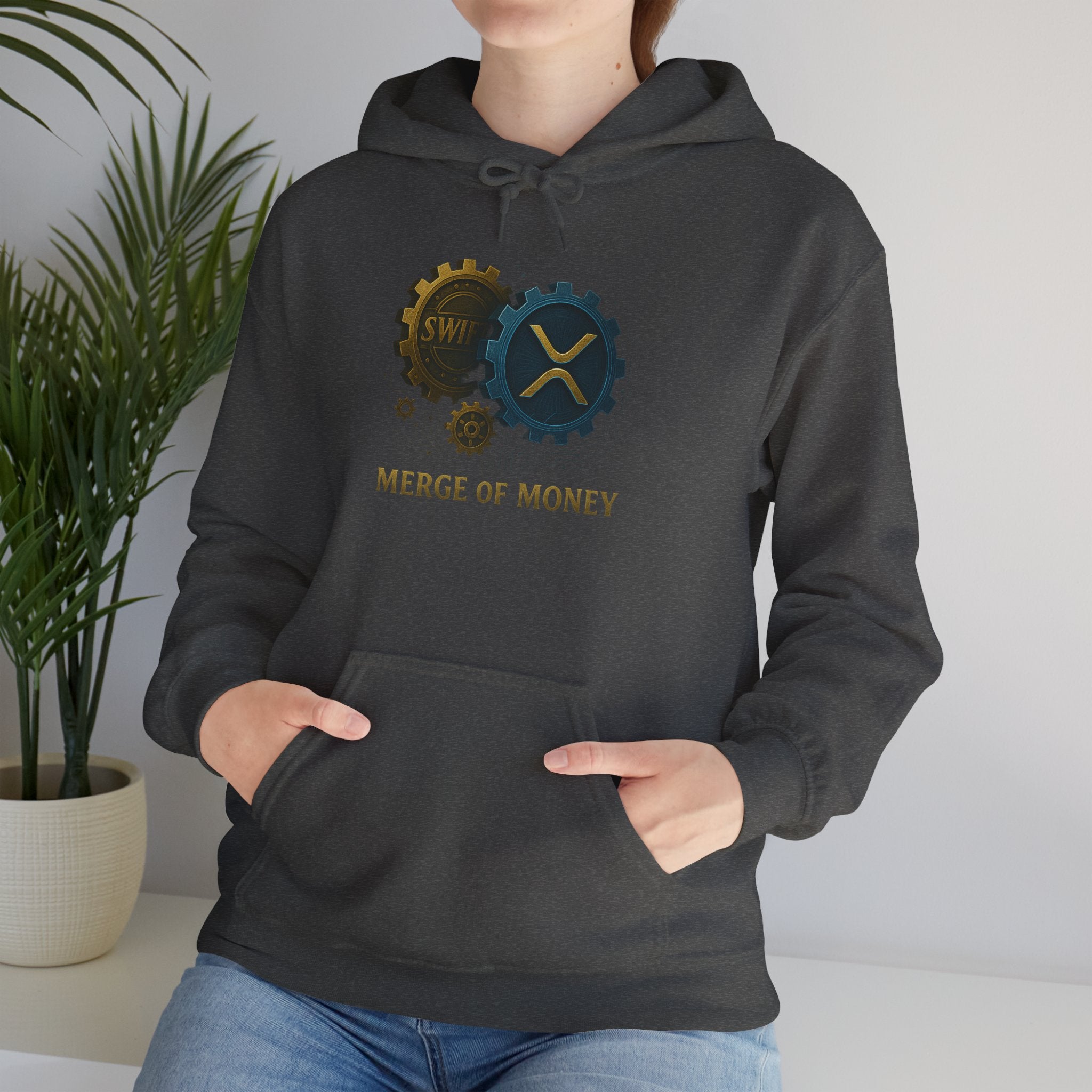 Merge of Money Hoodie — Financial Gears Graphic Pullover