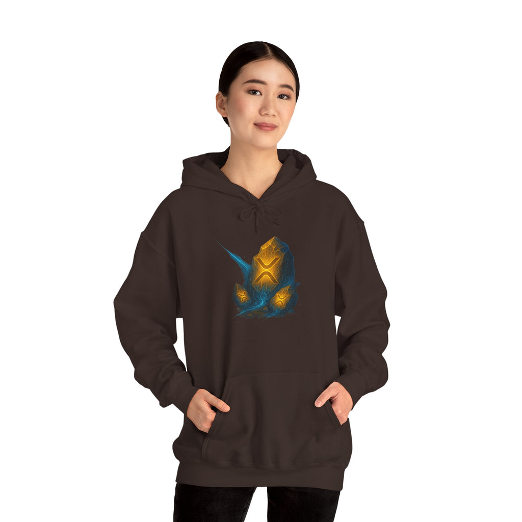 Rune Stone Hoodie — Glowing Mystic Rock Graphic Hooded Sweatshirt