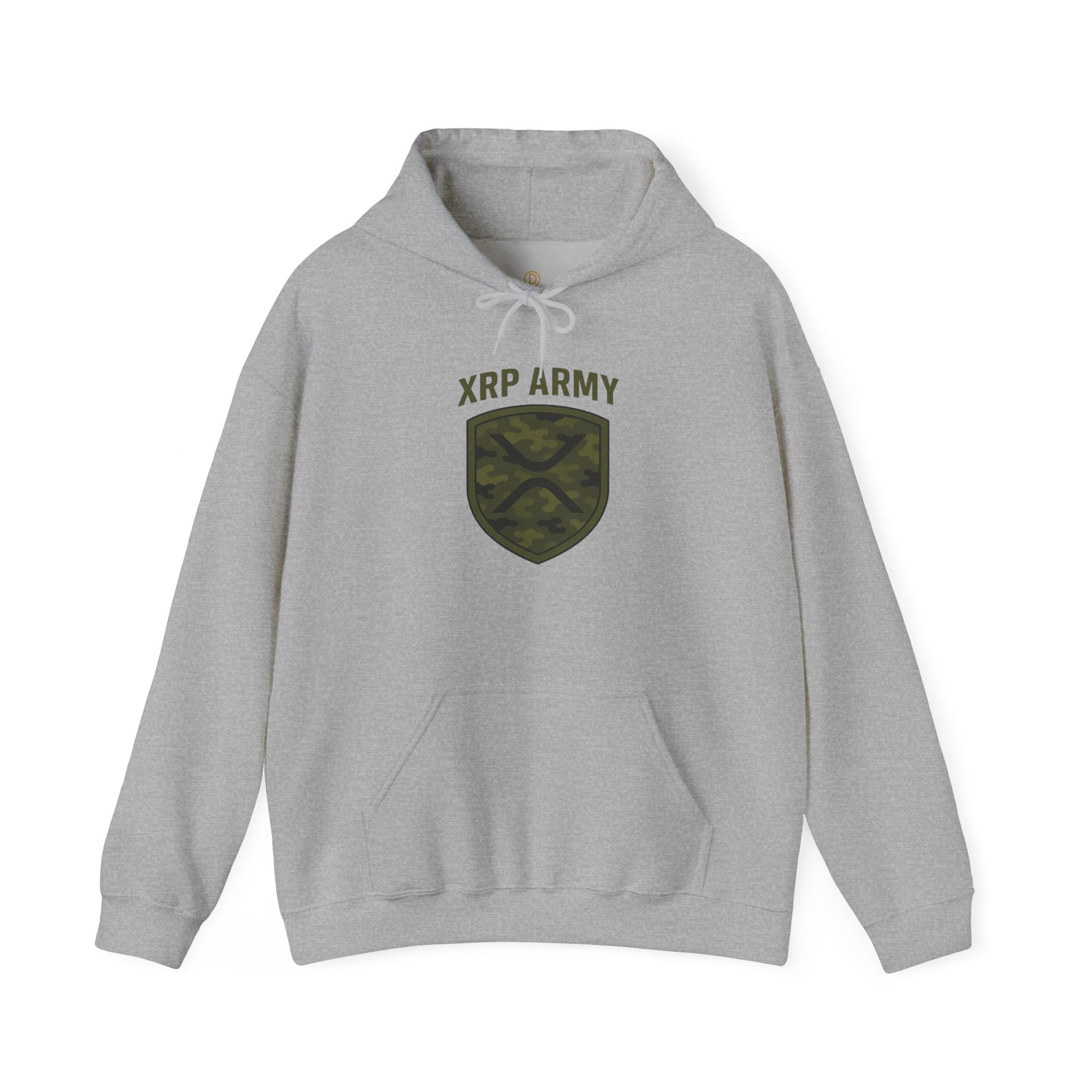 XRP Army Hoodie – Crypto Shield Camouflage Sweatshirt