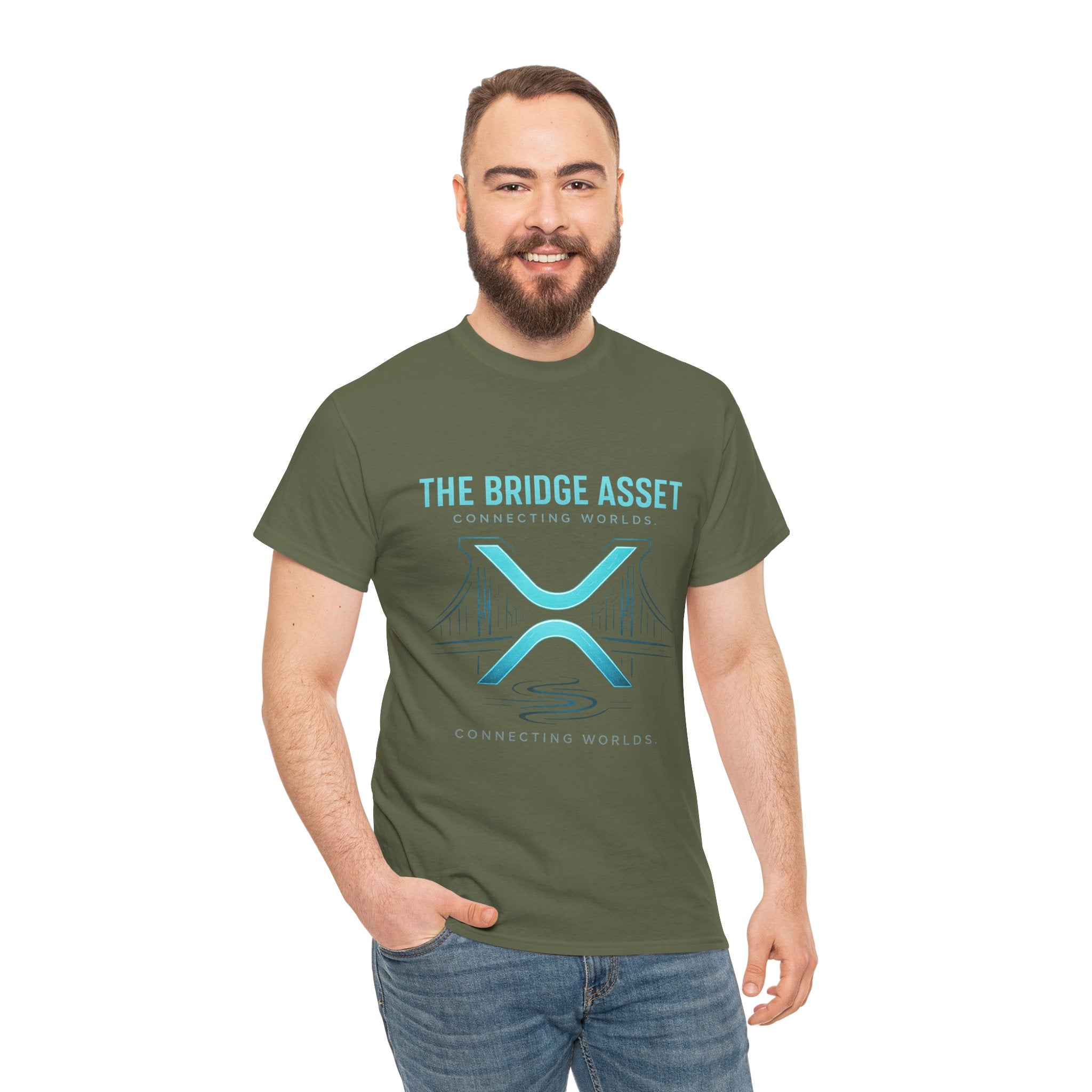The Bridge Asset Tee – 'Connecting Worlds' Crypto Ripple X Logo T-Shirt