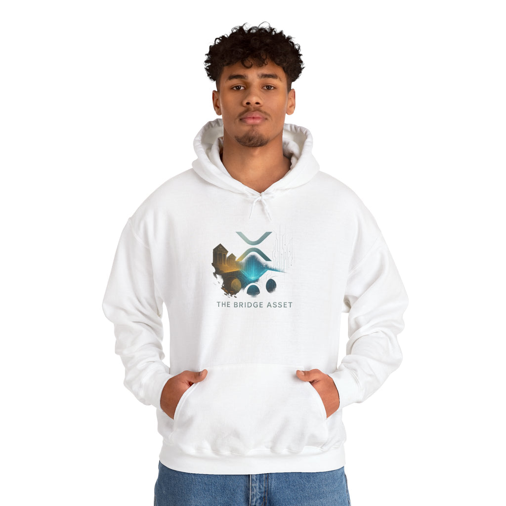 Bridge Asset Logo Hoodie — Minimal Crypto XRP Design