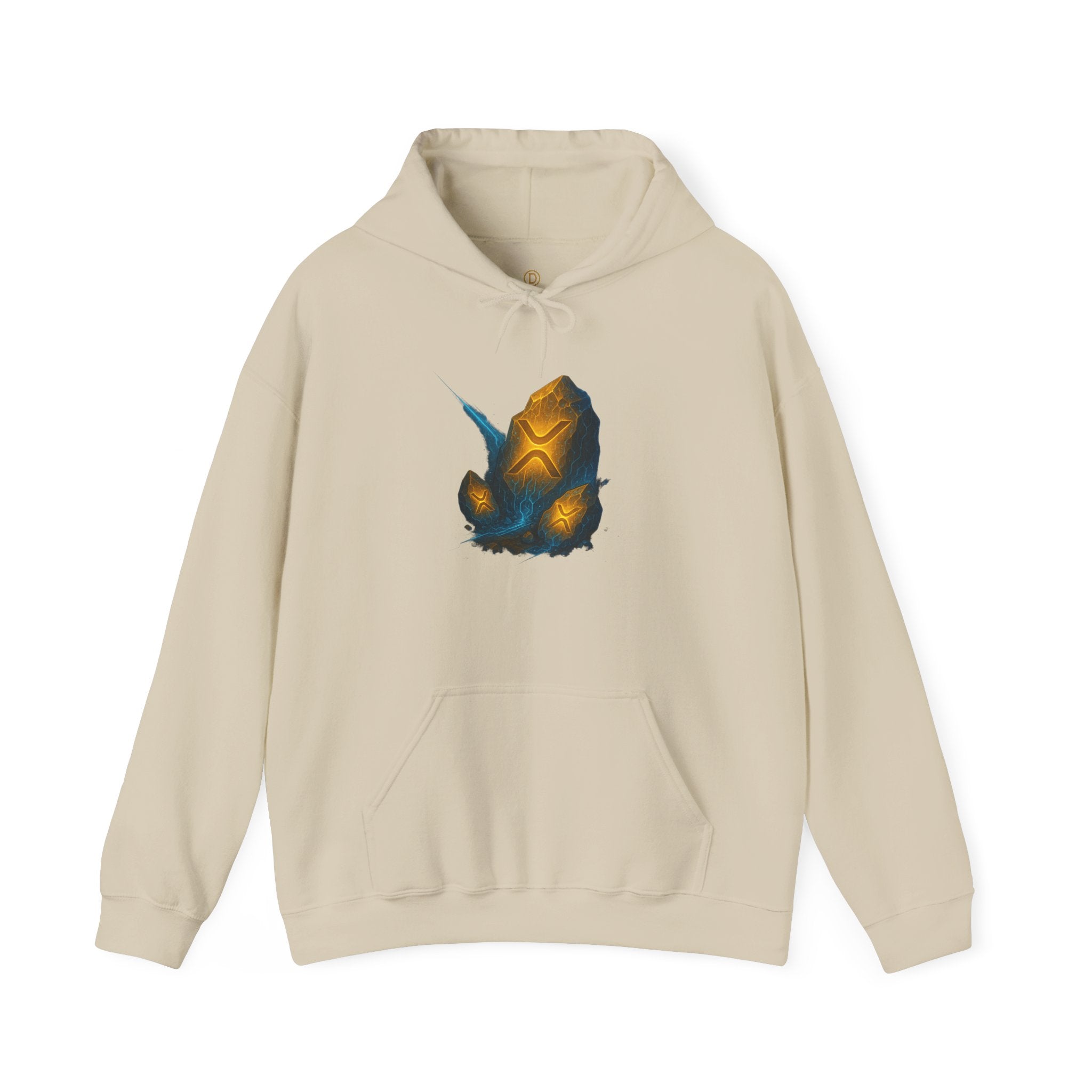 Rune Stone Hoodie — Glowing Mystic Rock Graphic Hooded Sweatshirt