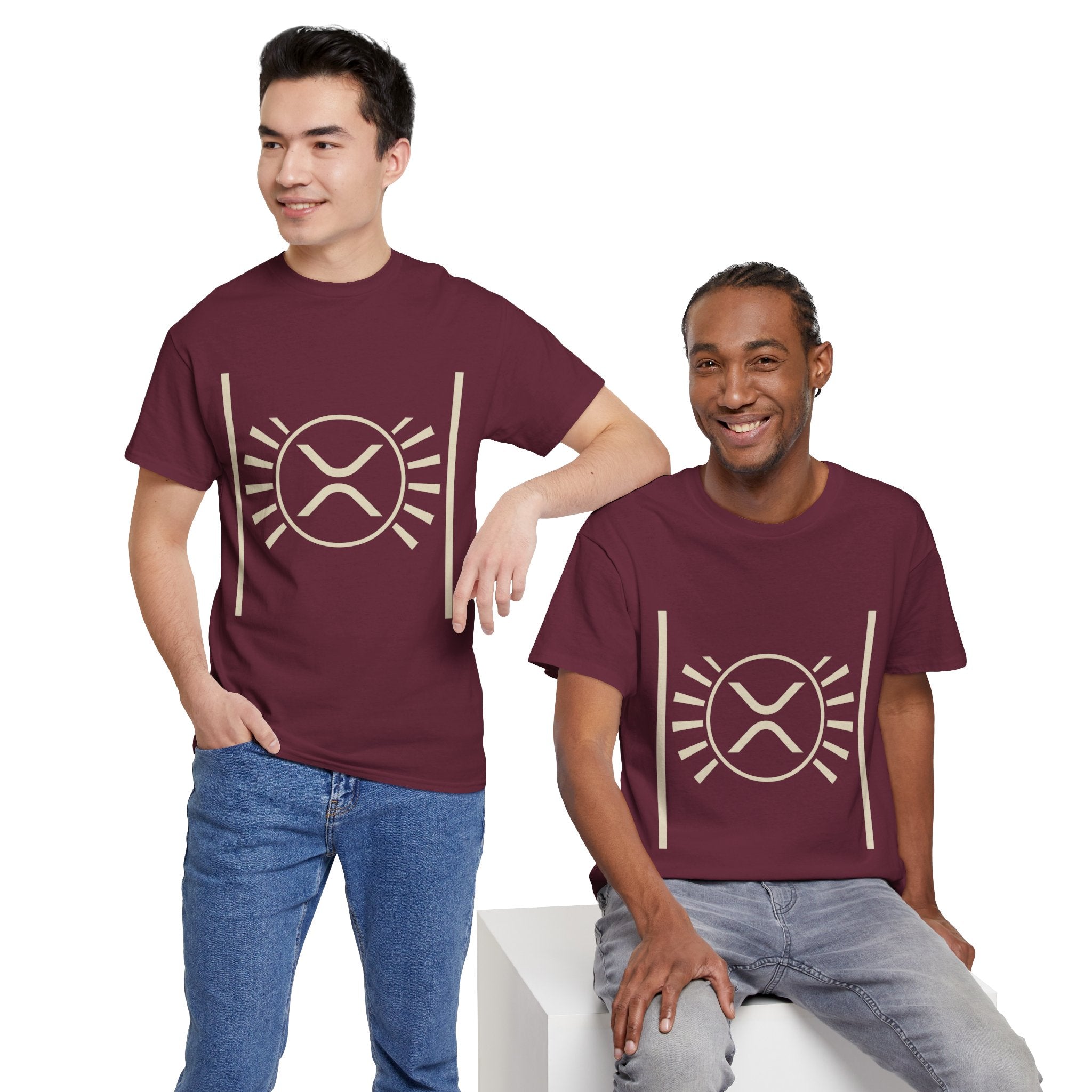 XRP Sun Logo T‑Shirt — Minimal Crypto Ripple Tee