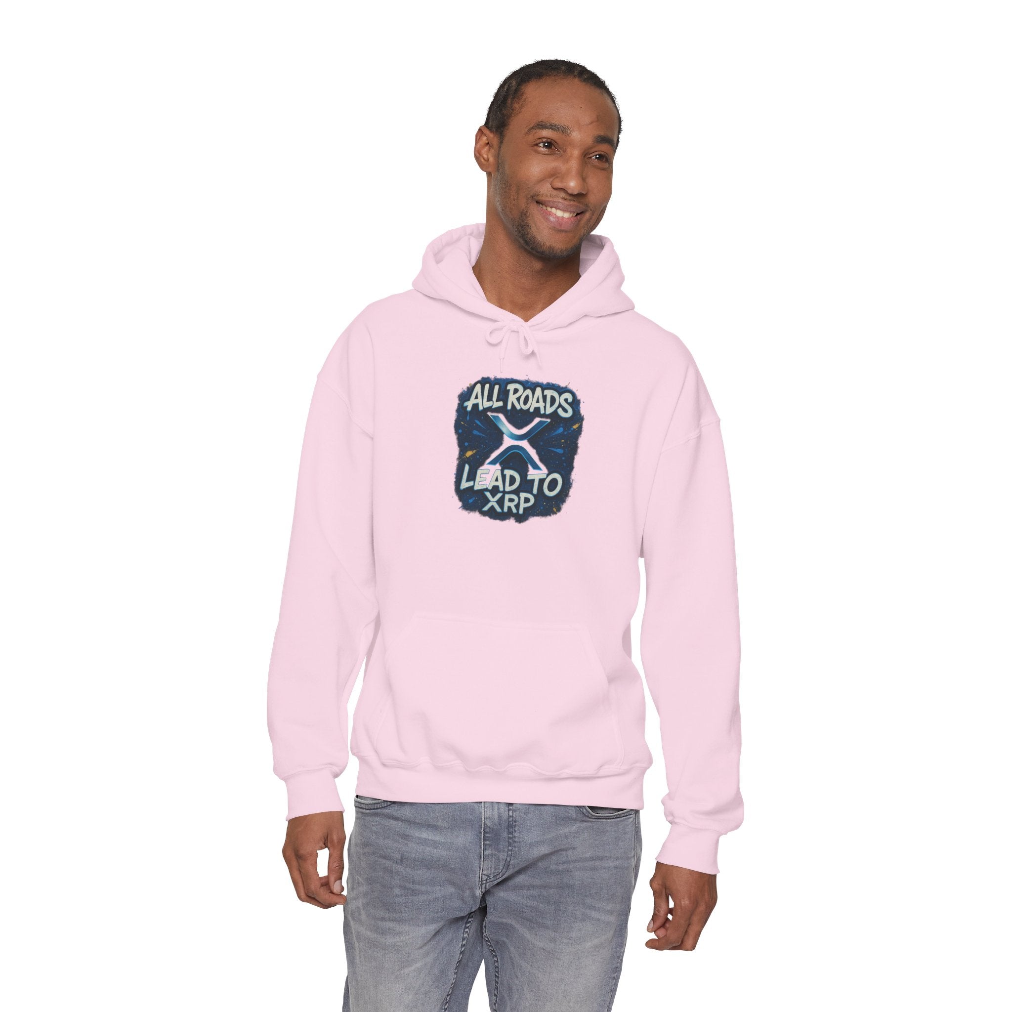 All Roads Lead to XRP Hoodie – Crypto Ripple Logo Sweatshirt