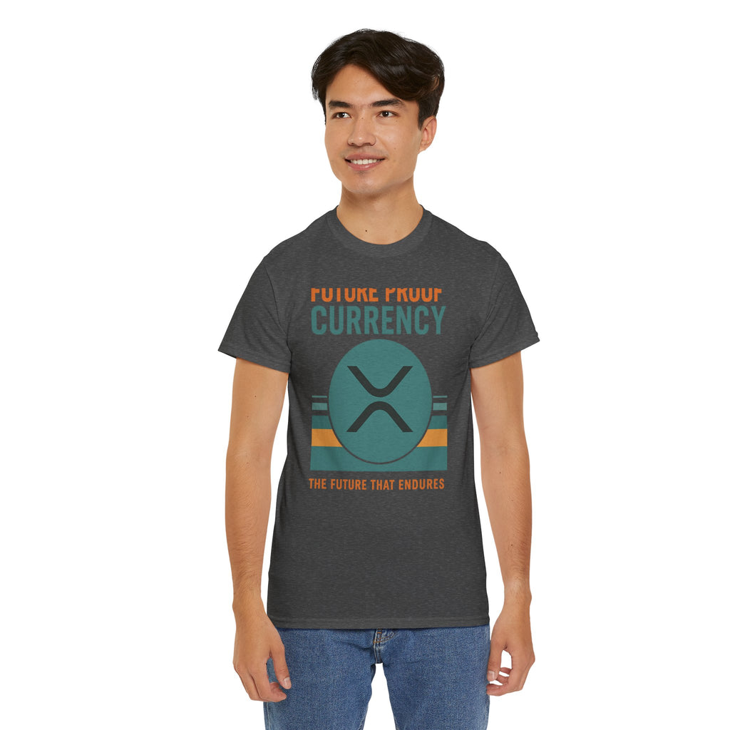 RIPPLE XRP 'Future Proof Currency' Graphic Tee — Crypto Retro Logo Shirt