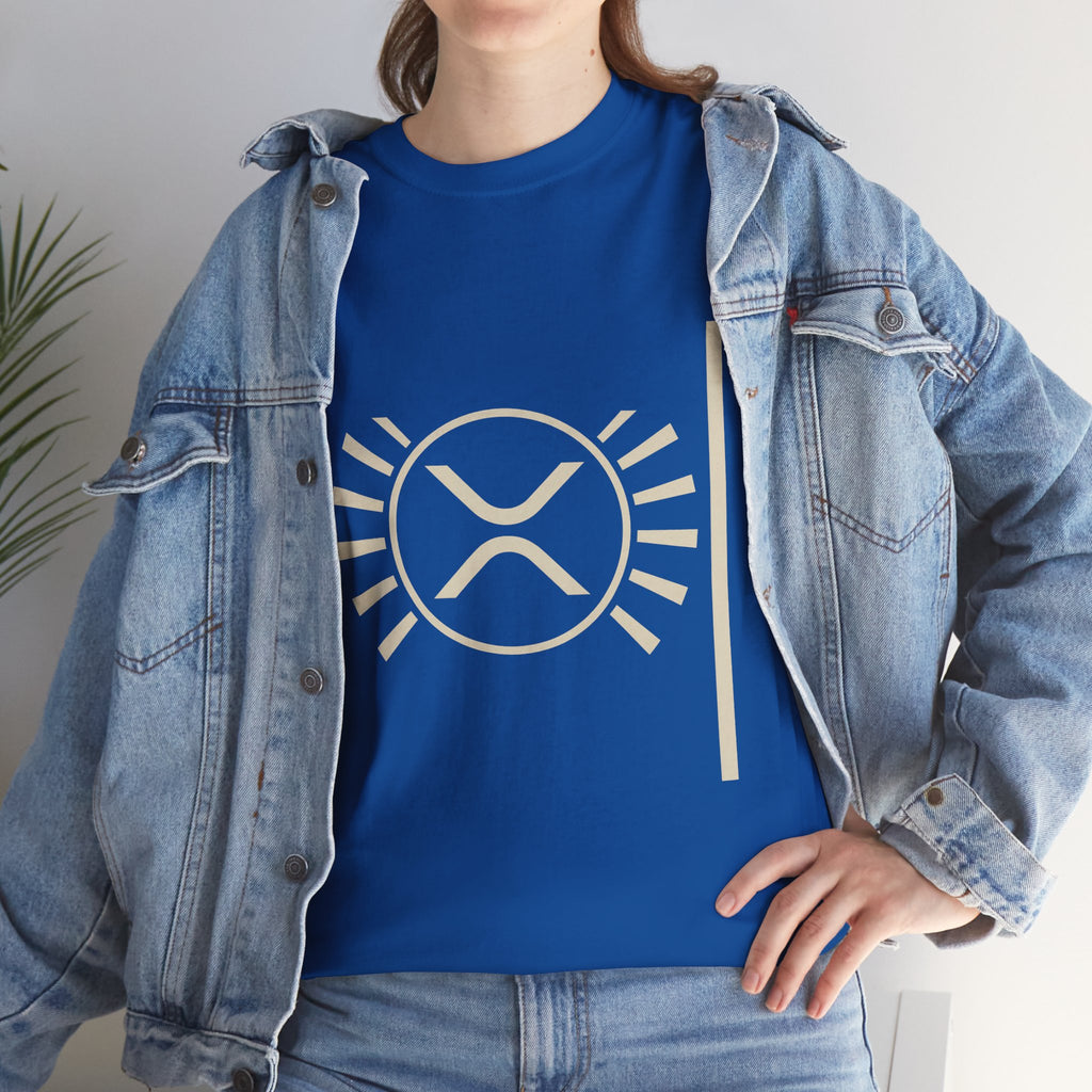 XRP Sun Logo T‑Shirt — Minimal Crypto Ripple Tee