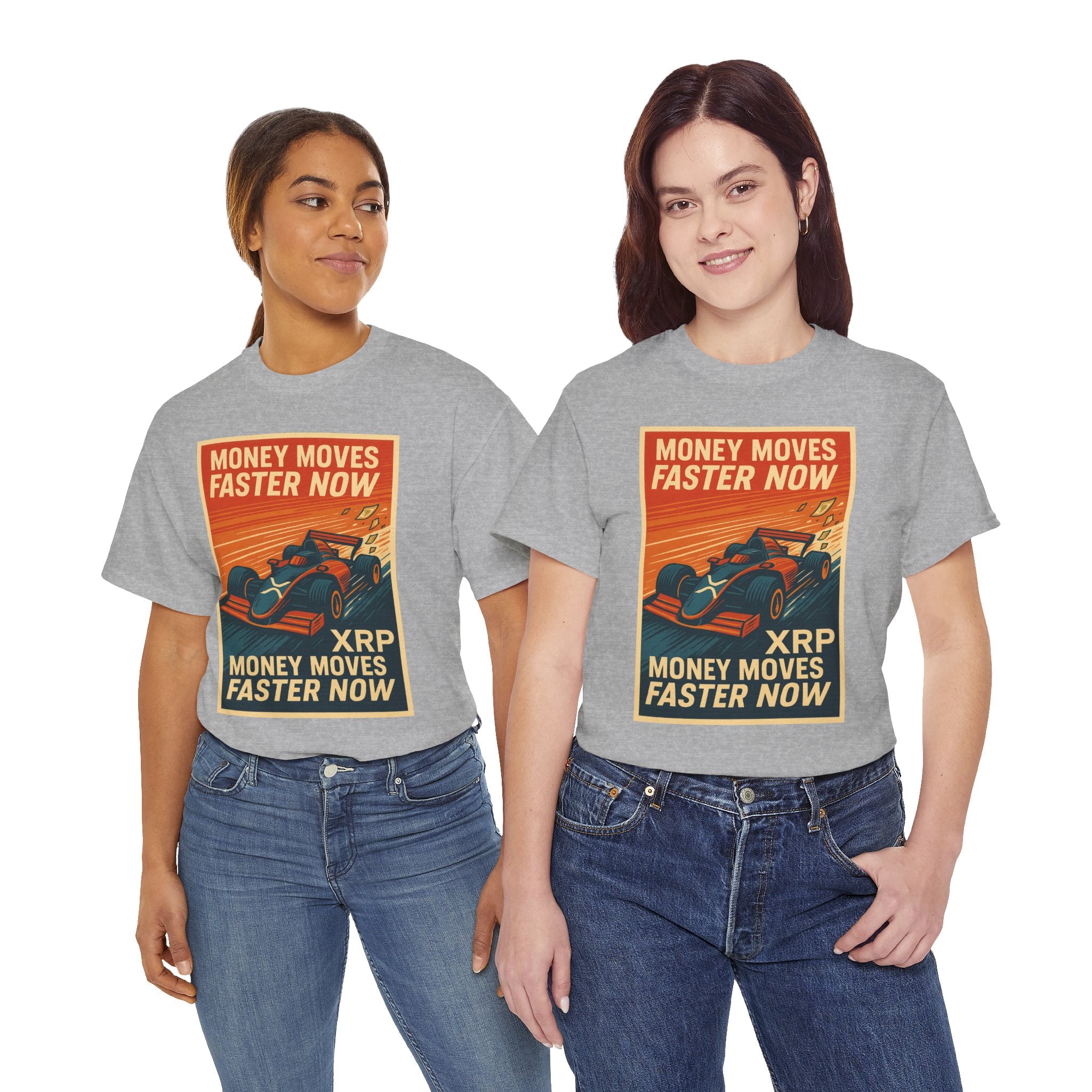 XRP 'Money Moves Faster Now' Racing Tee — Crypto Enthusiast T-Shirt
