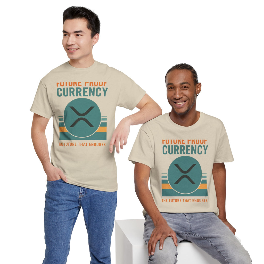 RIPPLE XRP 'Future Proof Currency' Graphic Tee — Crypto Retro Logo Shirt