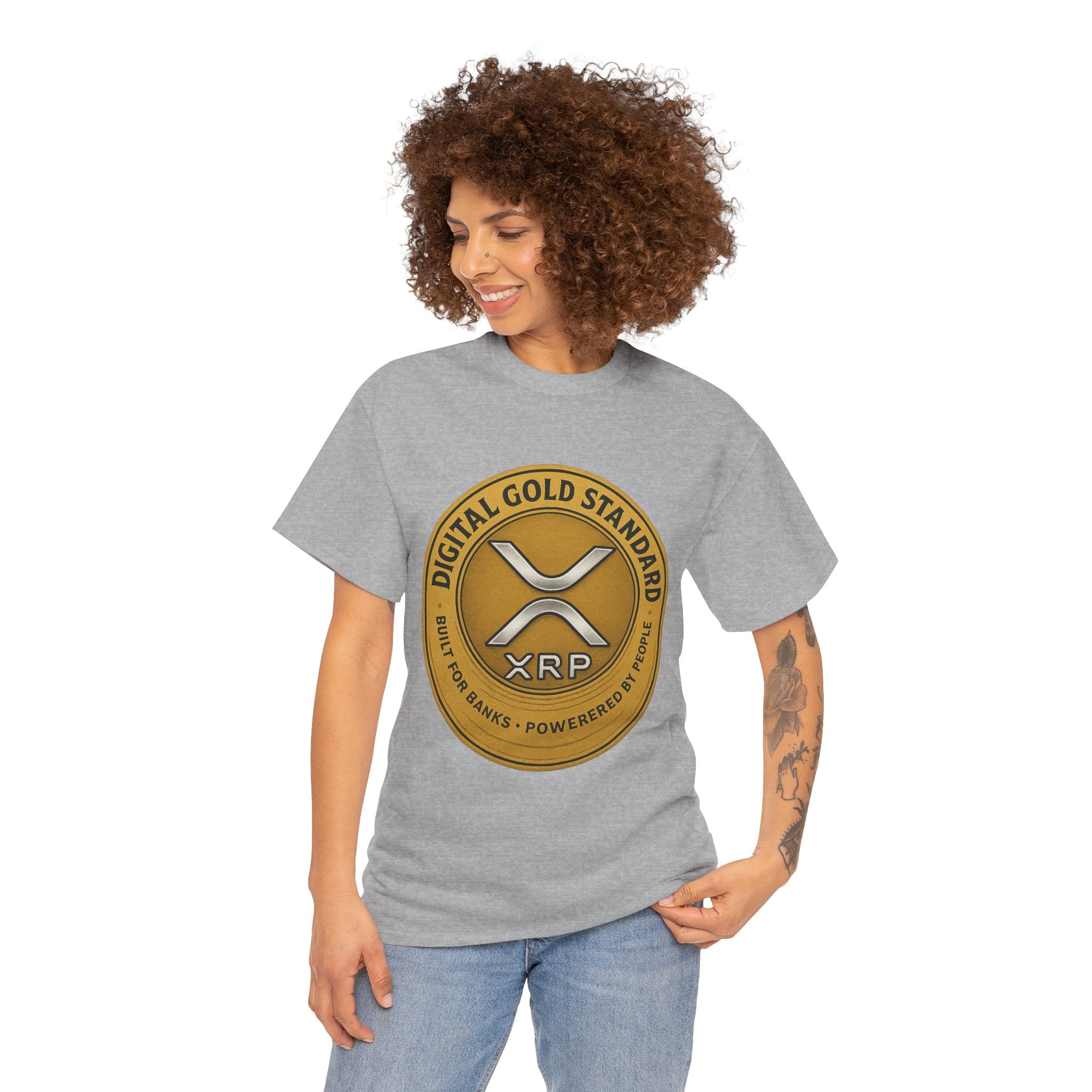 XRP Digital Gold Tee – Cryptocurrency Logo Shirt