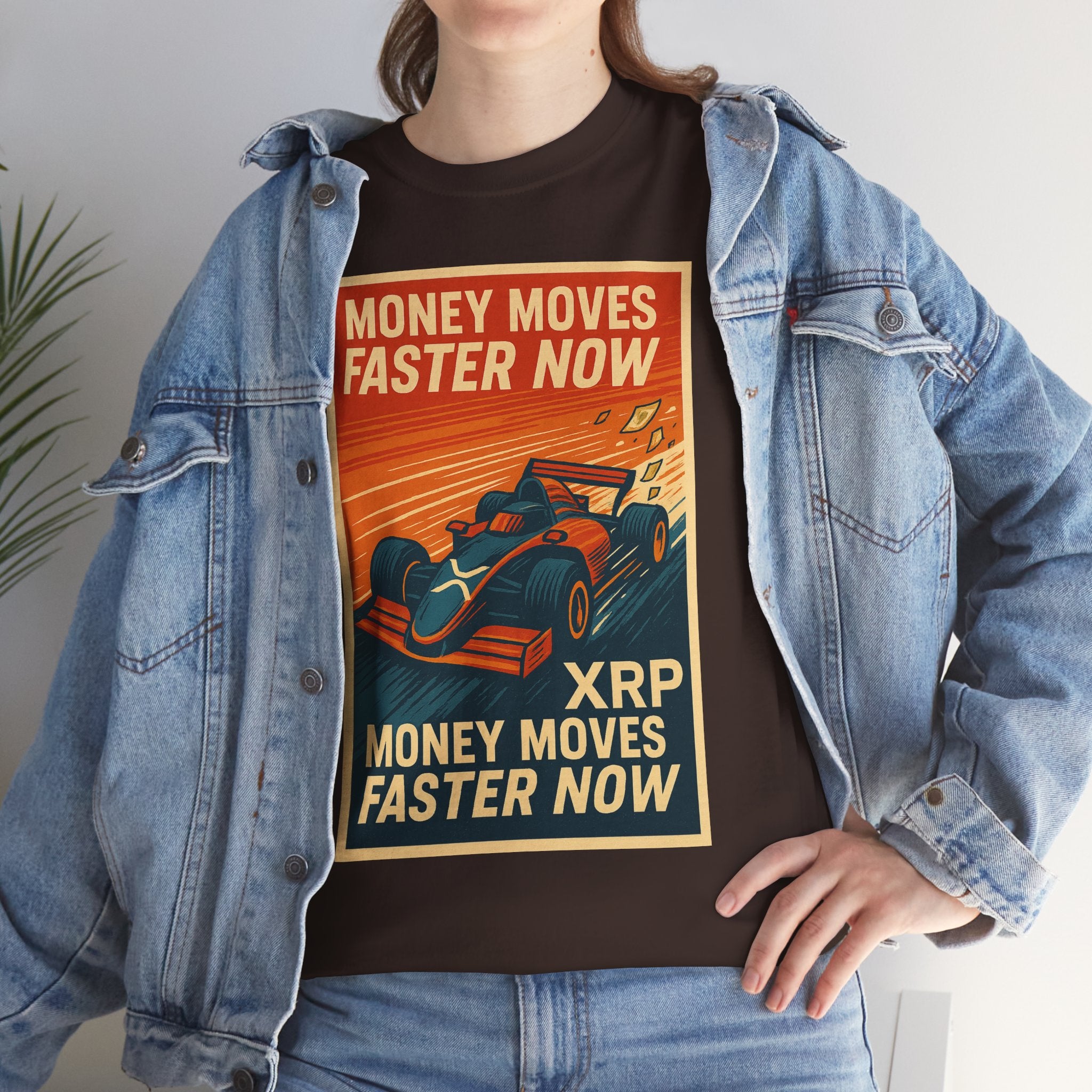 XRP 'Money Moves Faster Now' Racing Tee — Crypto Enthusiast T-Shirt