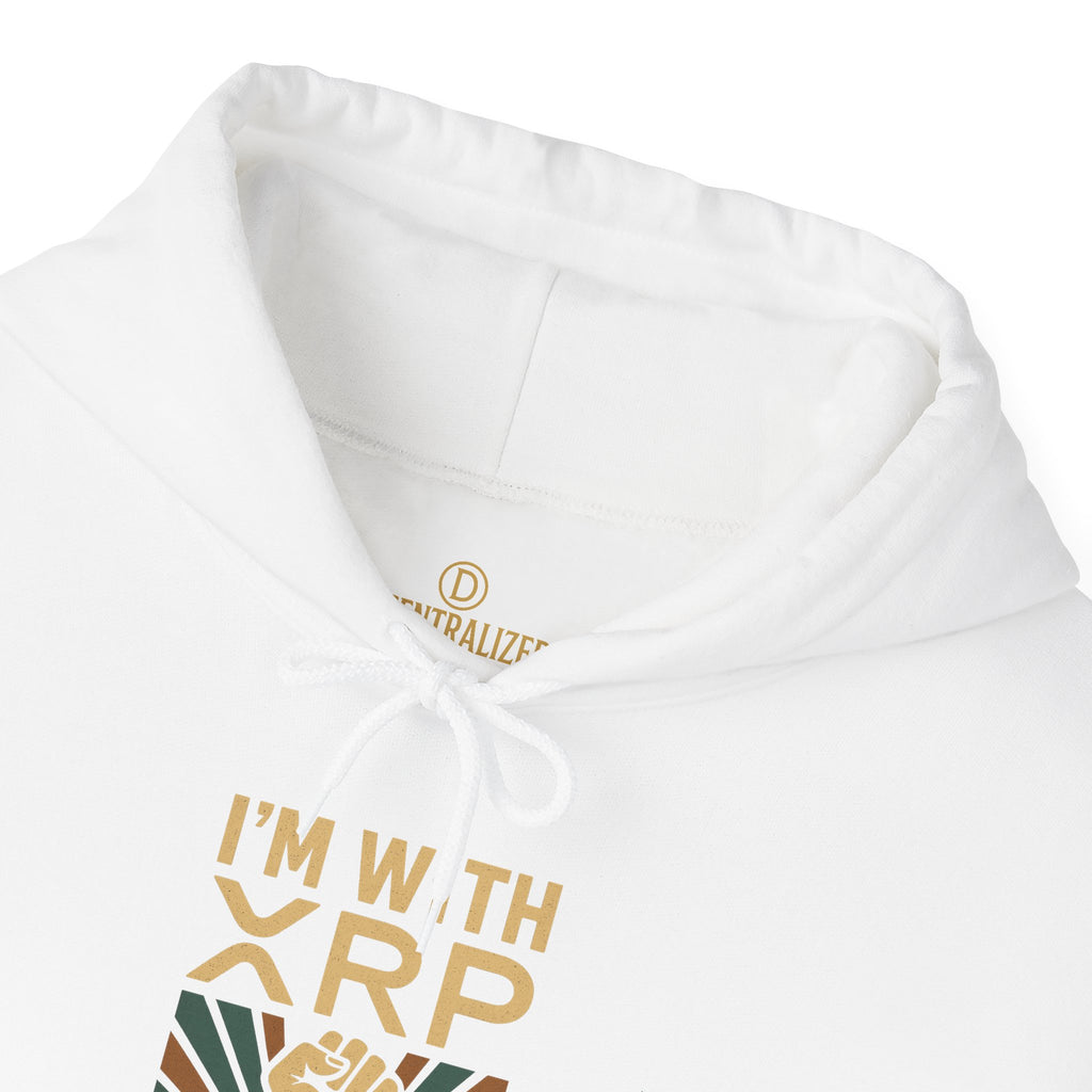 Hoodie — "I'm With XRP" Retro Crypto Graphic Hoodie