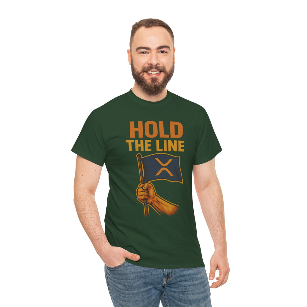 Hold The Line Tee — Bold Flag Graphic Cryptocurrency XRP Shirt