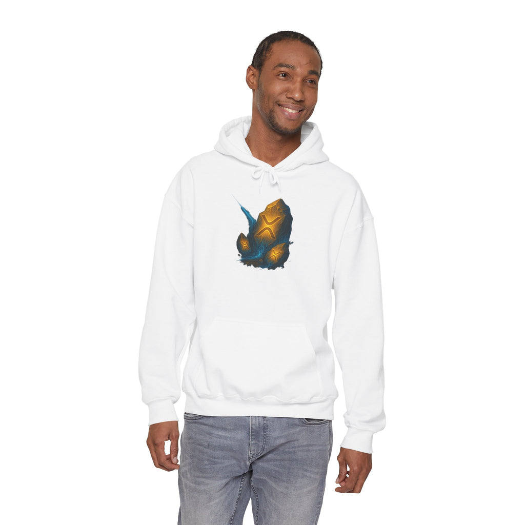 Rune Stone Hoodie — Glowing Mystic Rock Graphic Hooded Sweatshirt