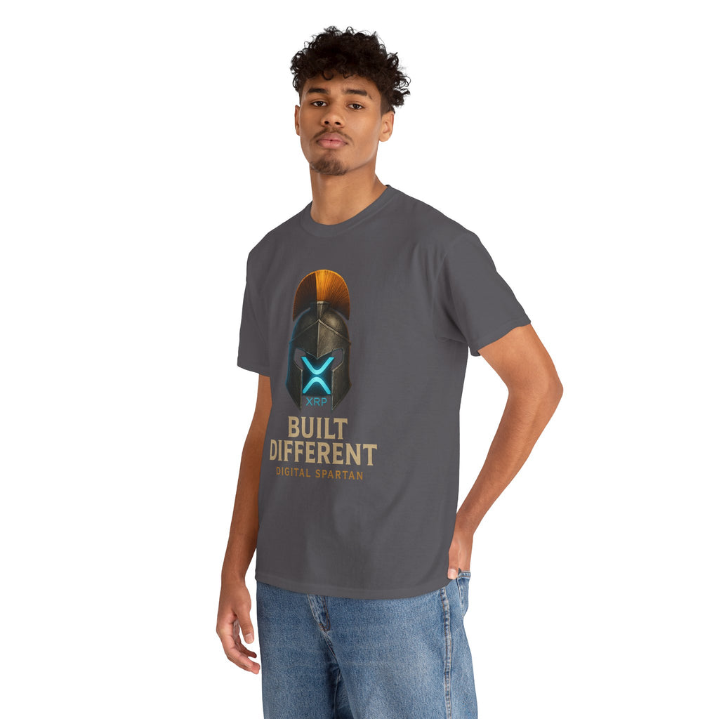 Built Different Spartan Tee — Digital Spartan XRP Crypto T-Shirt
