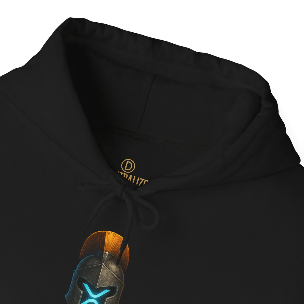 Built Different Hoodie — Futuristic Spartan Helmet Graphic Pullover