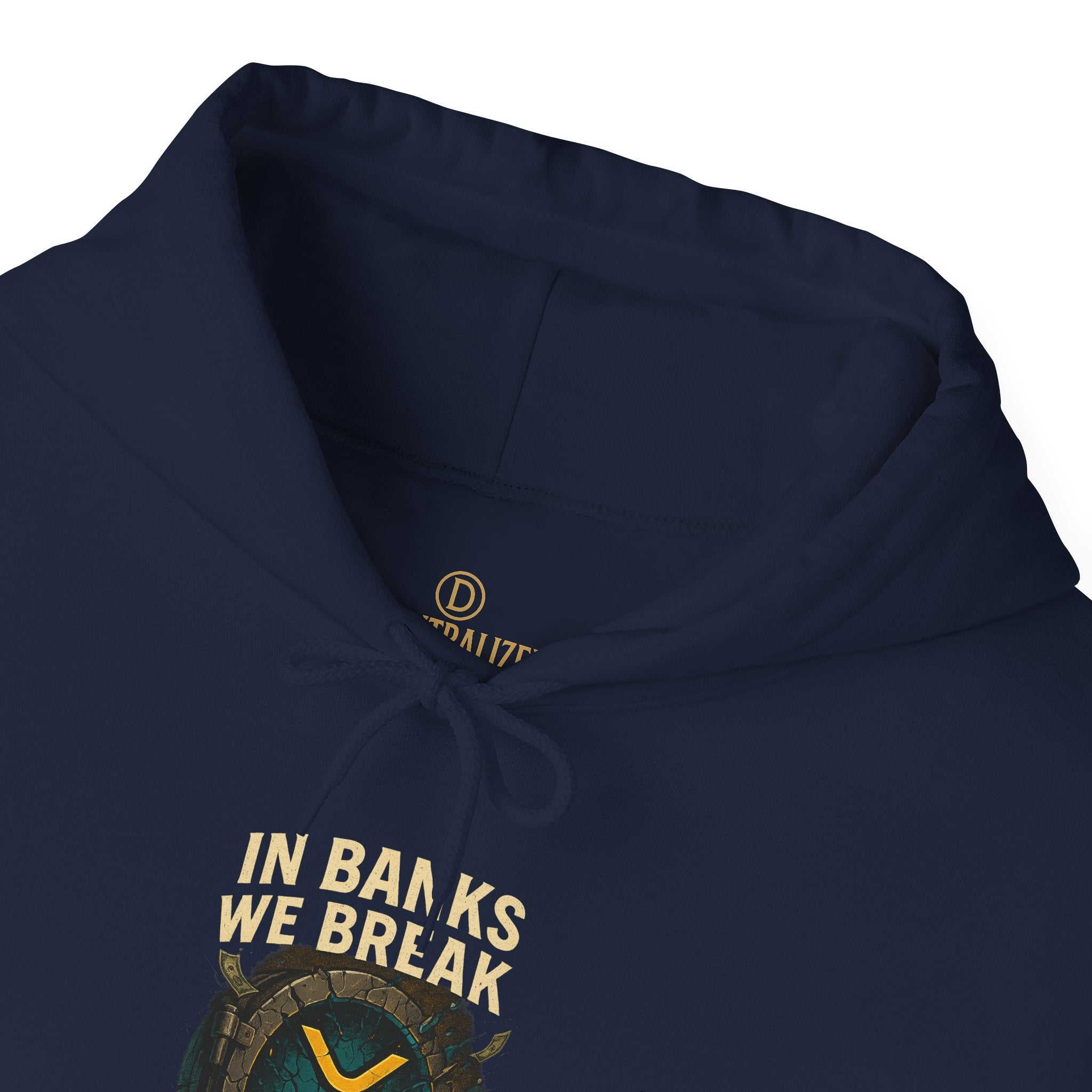 Hoodie — 'In Banks We Trust' Crest Pullover