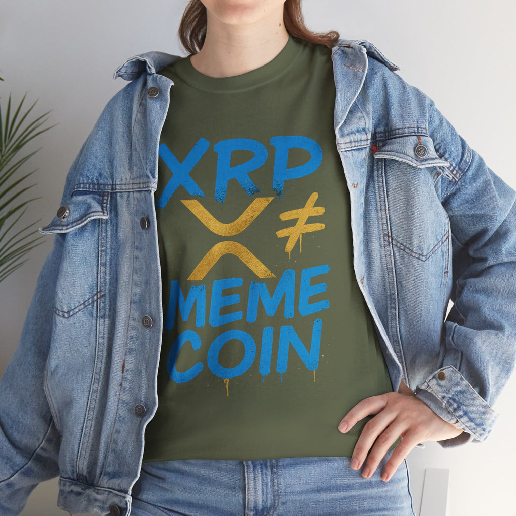 XRP ≠ Meme Coin T‑Shirt — Crypto Advocate Graphic Tee