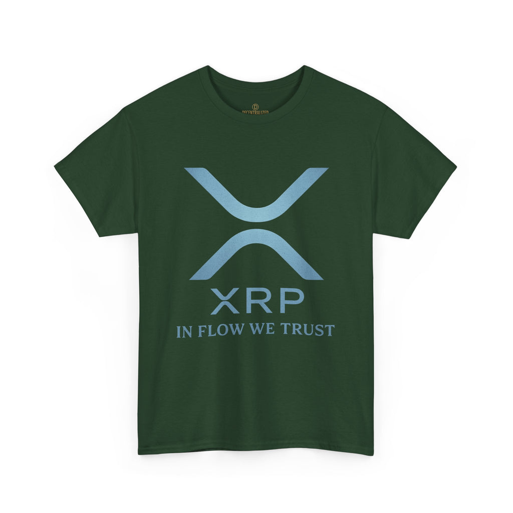XRP Crypto Tee — "In Flow We Trust" Ripple Logo T-Shirt