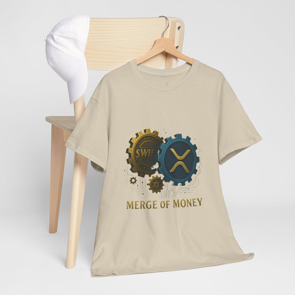 Merge of Money Tee - Cryptocurrency Gears XRP & SWI Crypto T-Shirt
