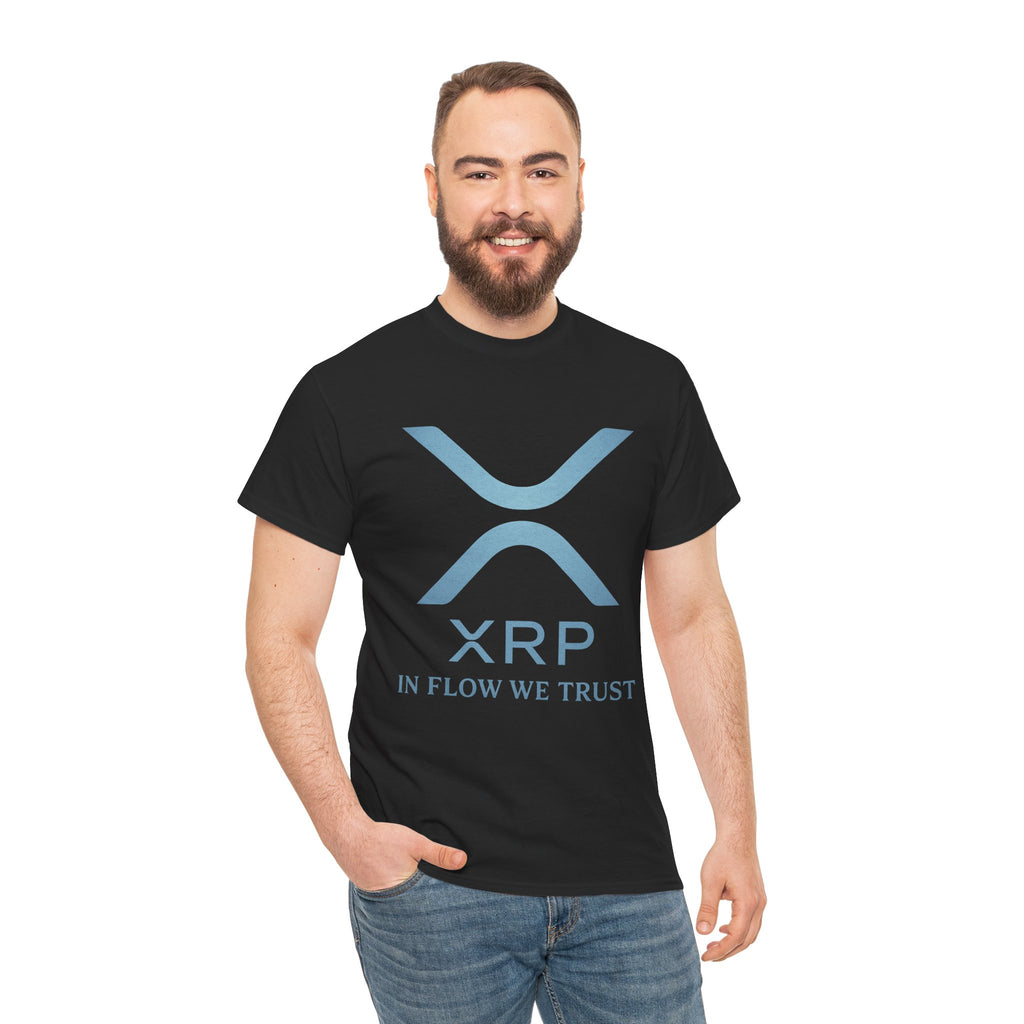 XRP Crypto Tee — "In Flow We Trust" Ripple Logo T-Shirt