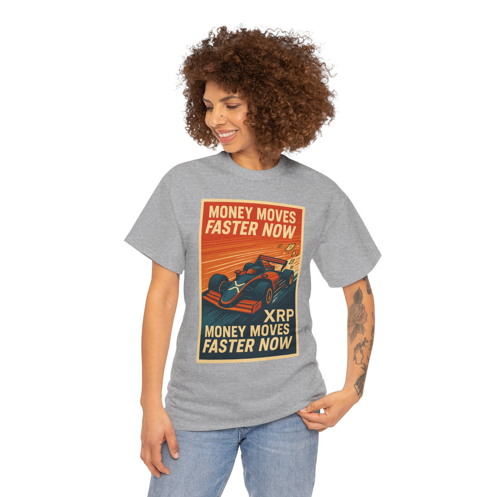 XRP 'Money Moves Faster Now' Racing Tee — Crypto Enthusiast T-Shirt
