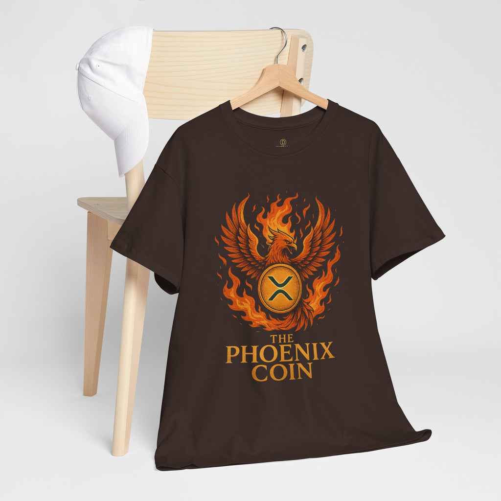 Phoenix Coin T‑Shirt — Fiery Phoenix Crypto Logo Tee