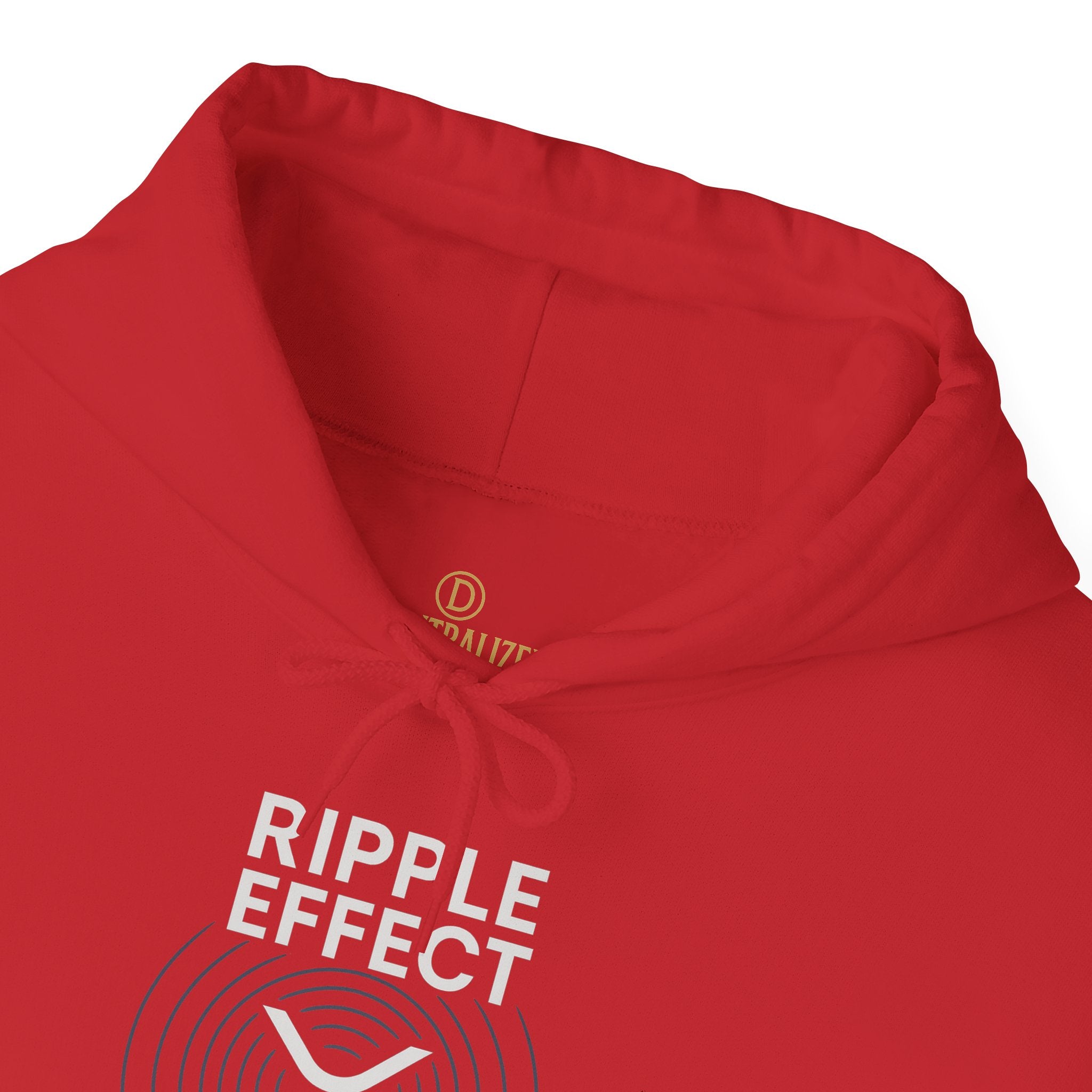 Ripple Effect Hoodie — Minimal Concentric Wave Graphic Sweatshirt