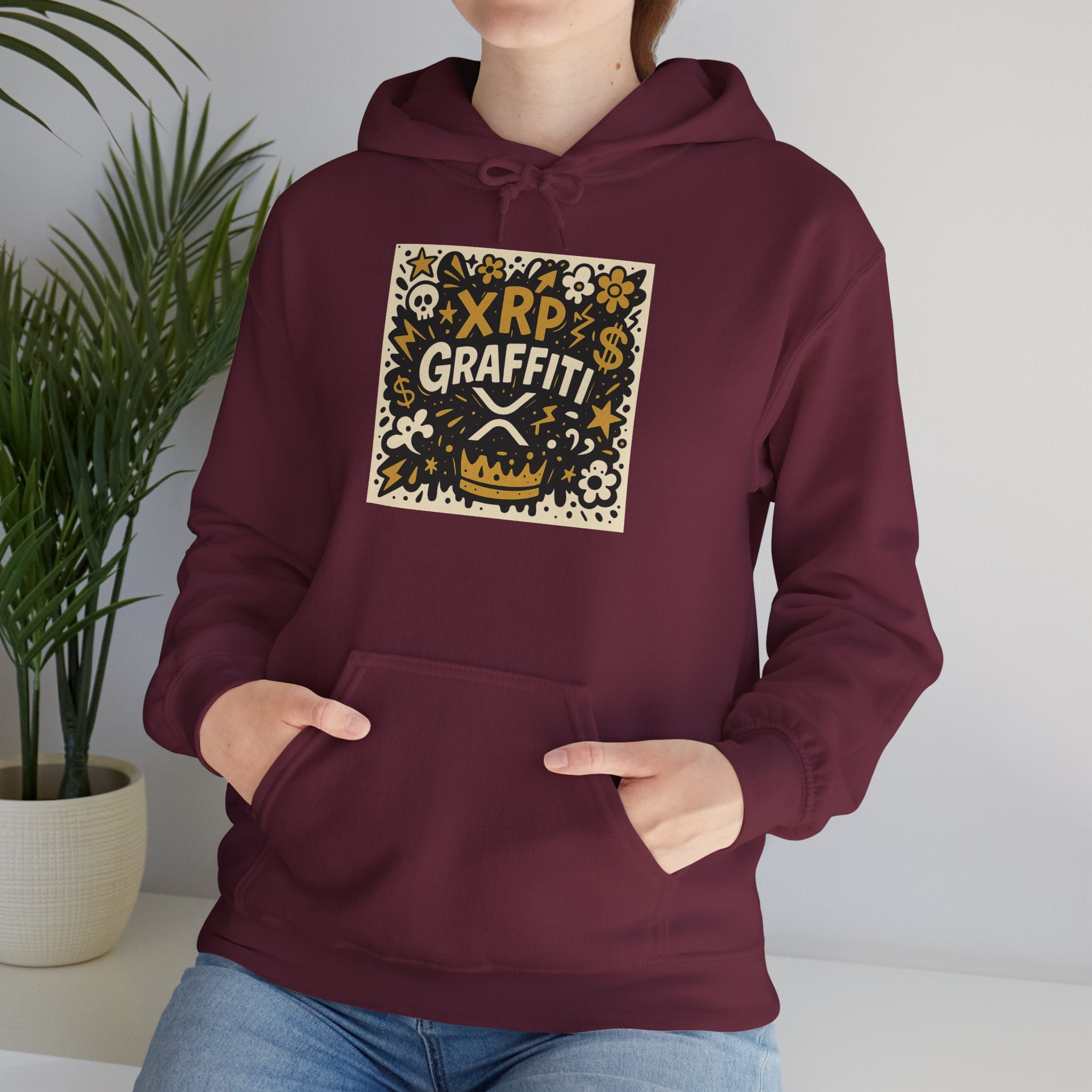 XRP Graffiti Hoodie – Street Art Crypto Sweatshirt