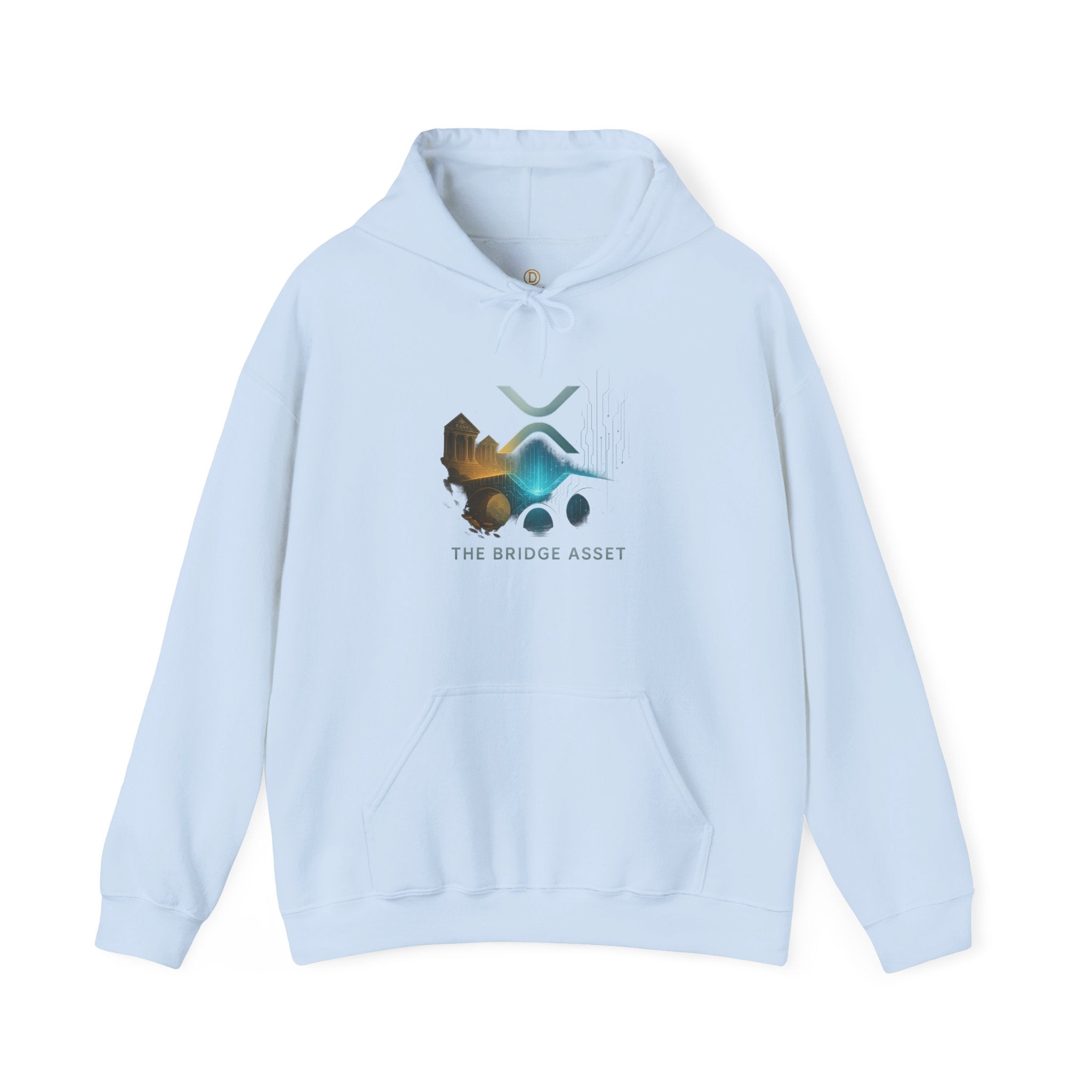 Bridge Asset Logo Hoodie — Minimal Crypto XRP Design