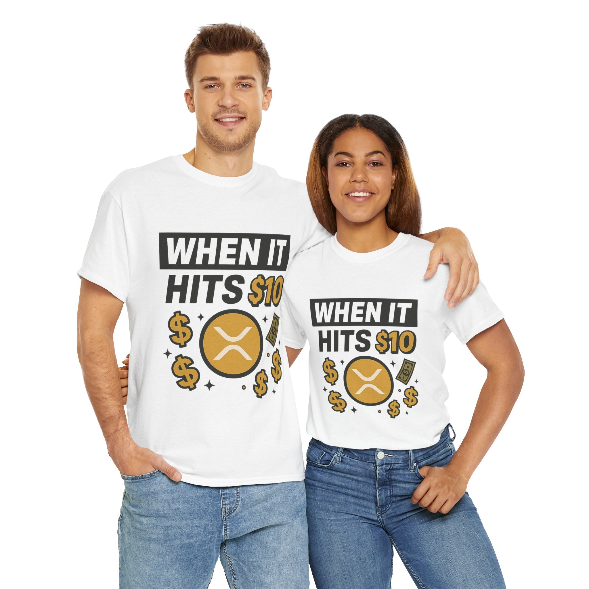Crypto Tee - "When It Hits 10" Ripple XRP Meme Shirt