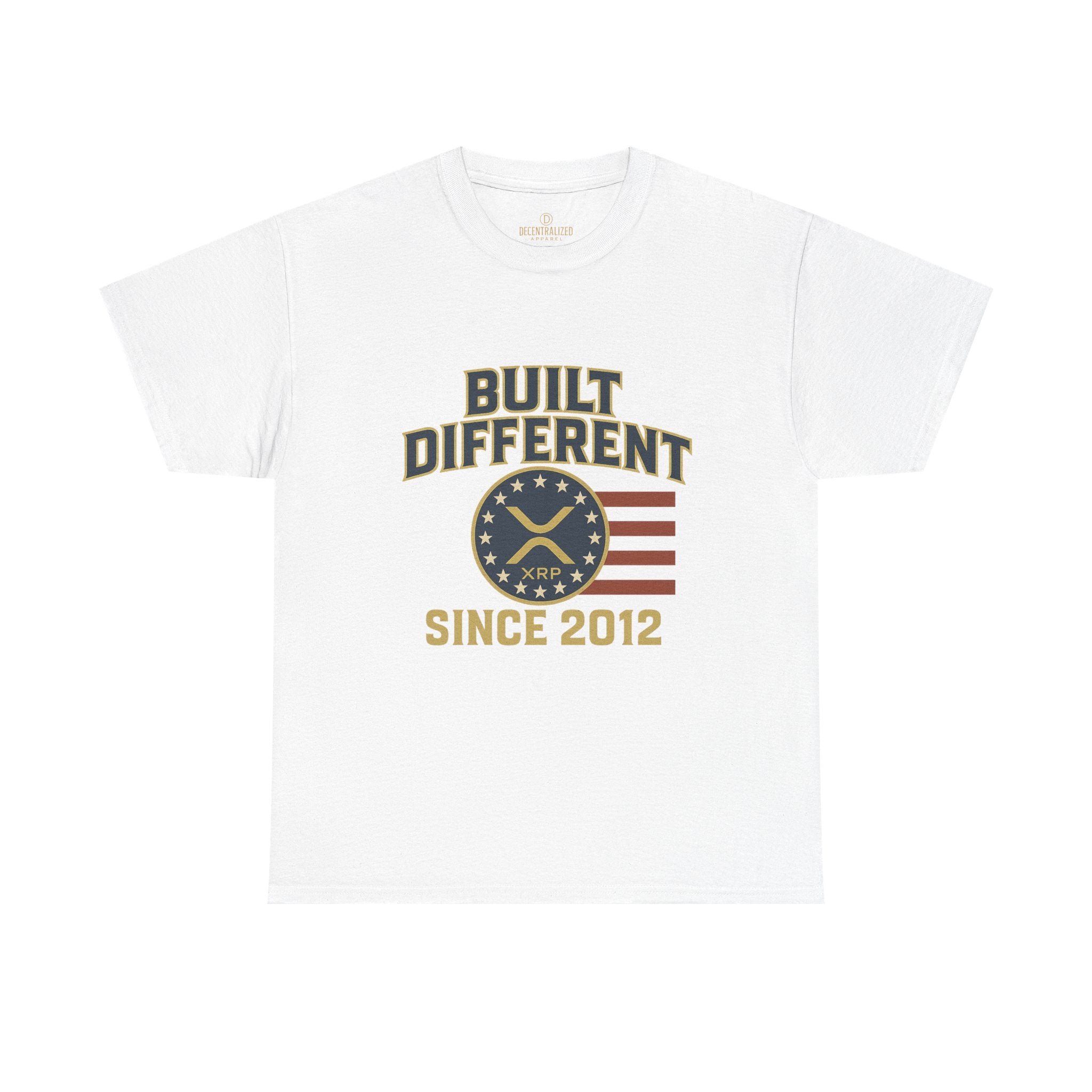 Built Different Since 2012 T-Shirt — American Flag Vintage Crew Tee