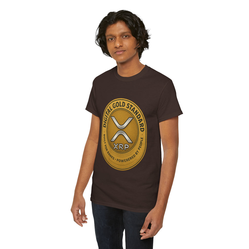 XRP Digital Gold Tee – Cryptocurrency Logo Shirt