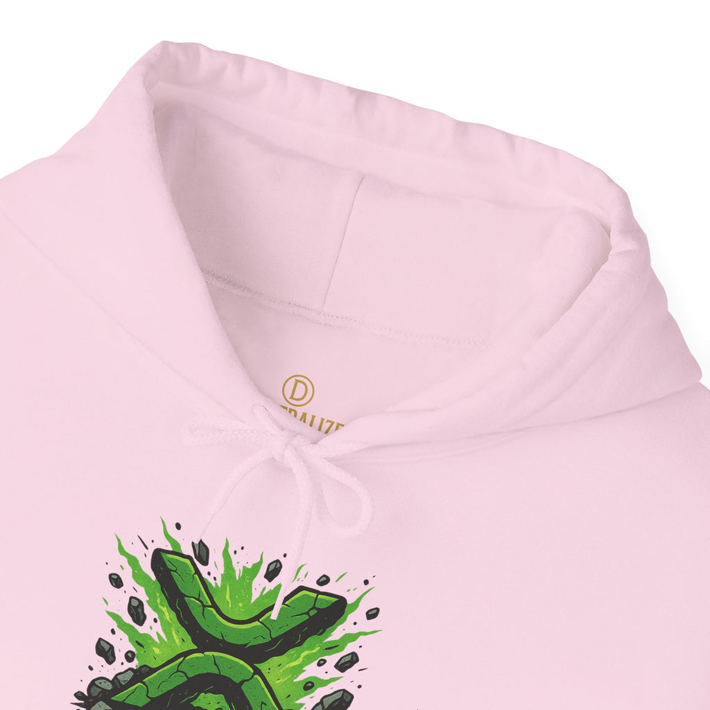 Built Different Hoodie — Graphic Green X Logo Pullover