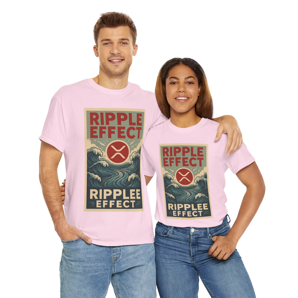 Ripple Effect Tee — Vintage Wave XRP Crypto Graphic T-Shirt