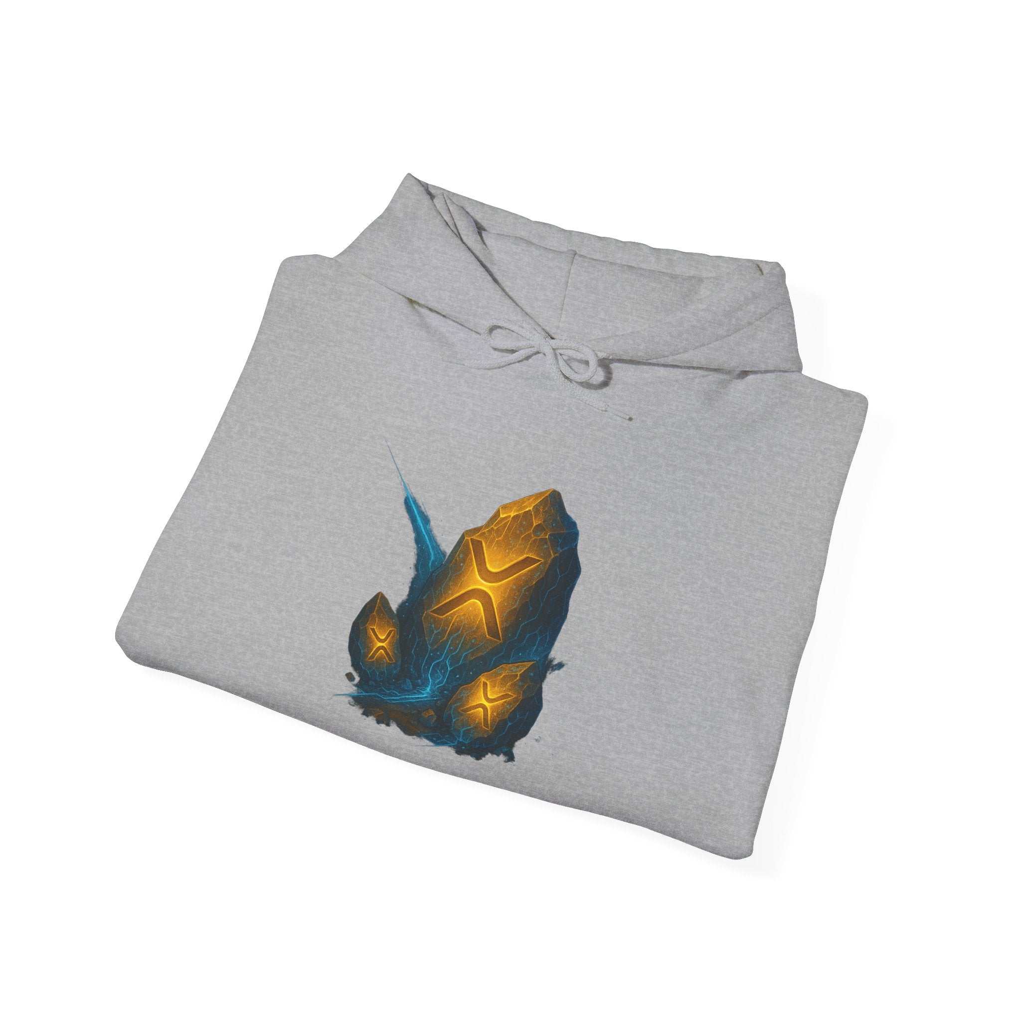 Rune Stone Hoodie — Glowing Mystic Rock Graphic Hooded Sweatshirt