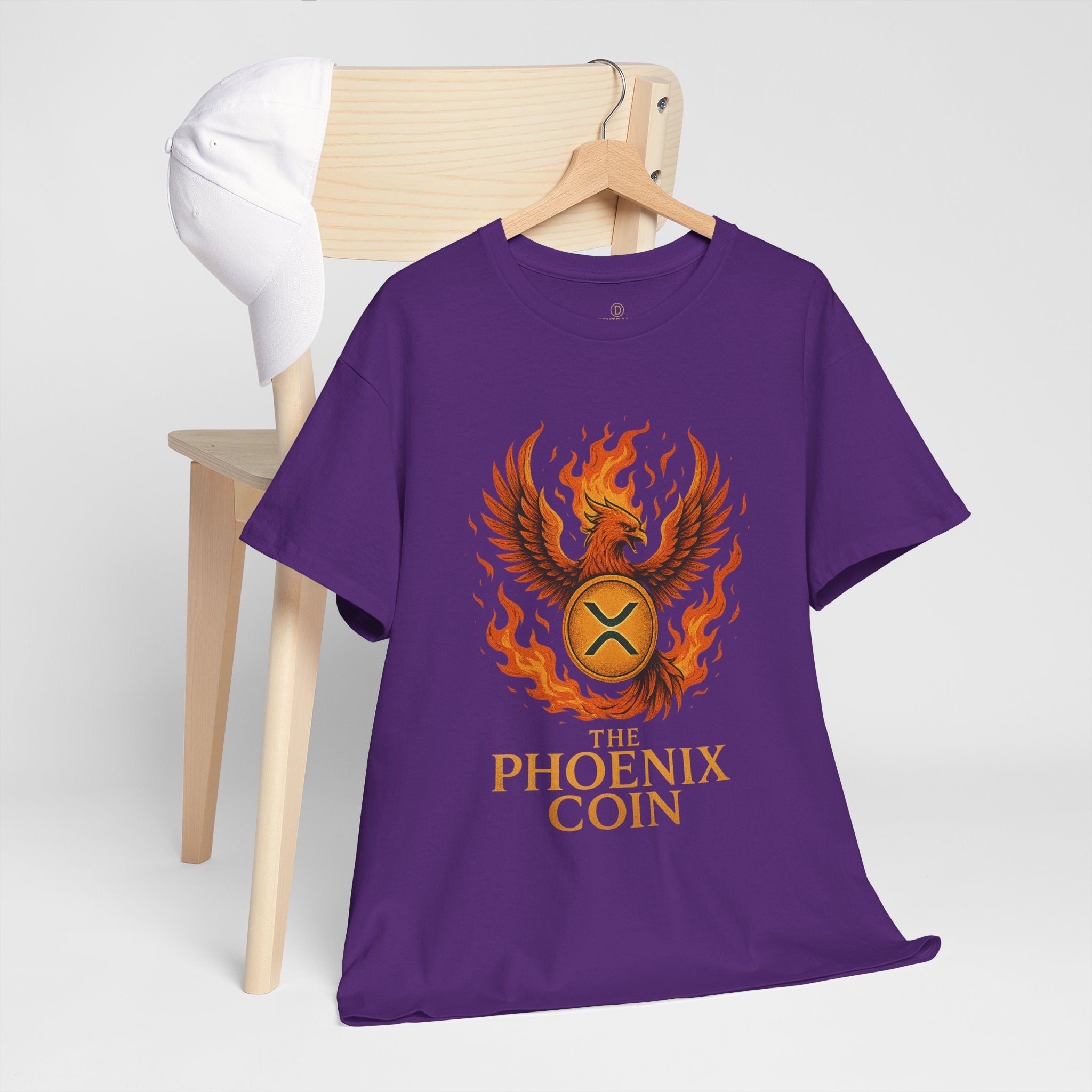 Phoenix Coin T‑Shirt — Fiery Phoenix Crypto Logo Tee