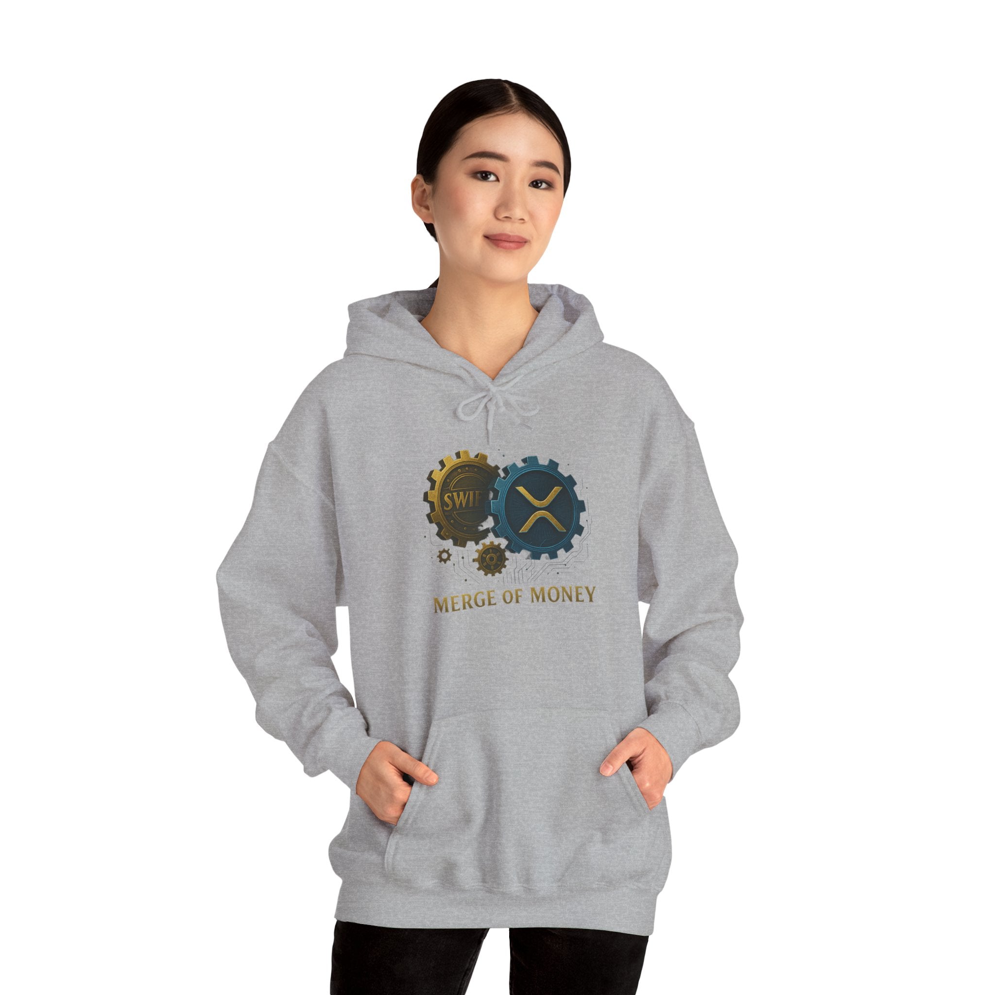 Merge of Money Hoodie — Financial Gears Graphic Pullover