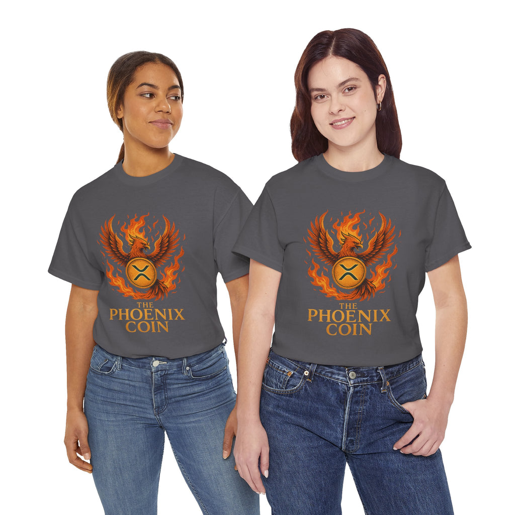 Phoenix Coin T‑Shirt — Fiery Phoenix Crypto Logo Tee