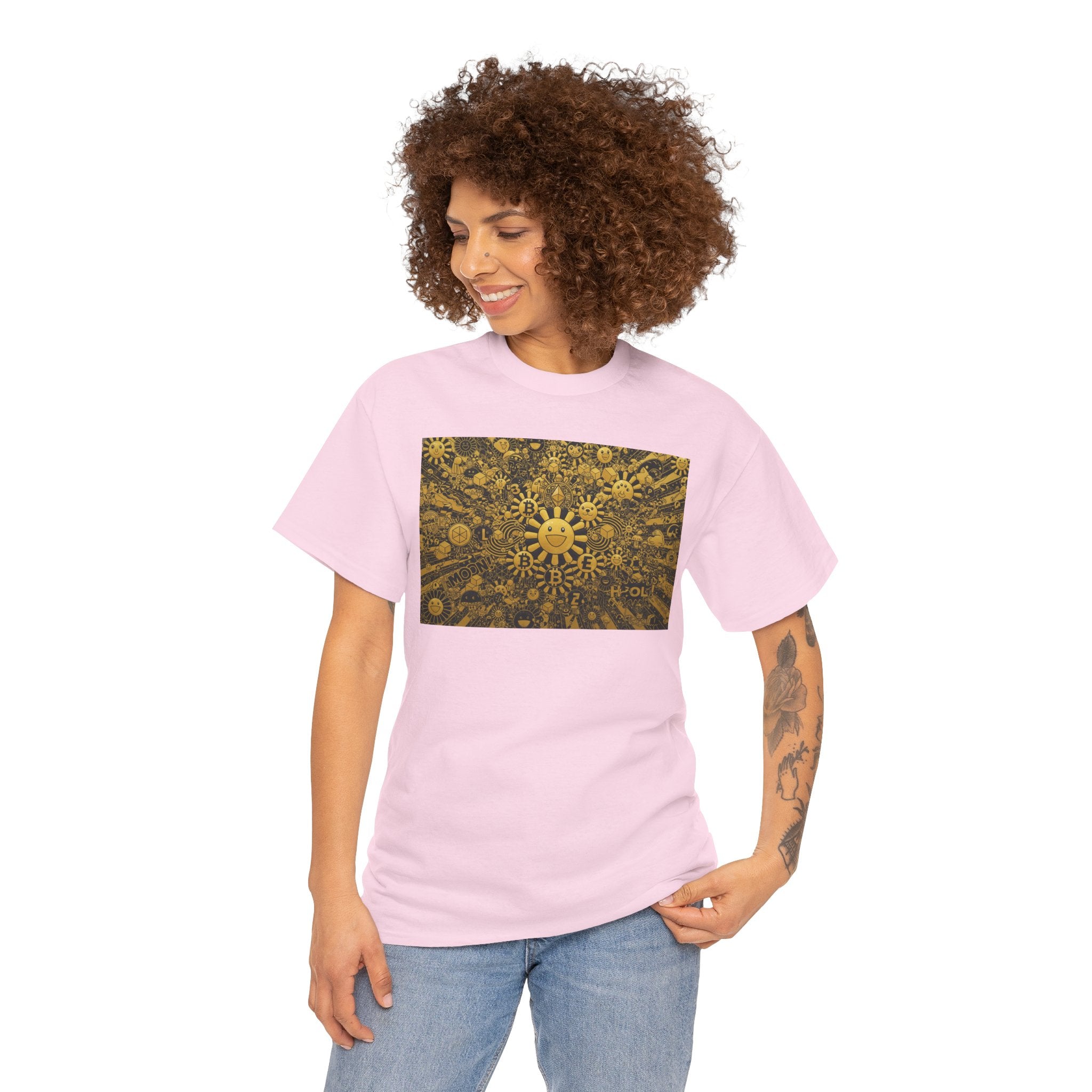Sunflower Burst T‑Shirt — Golden Sunflower Pattern Tee