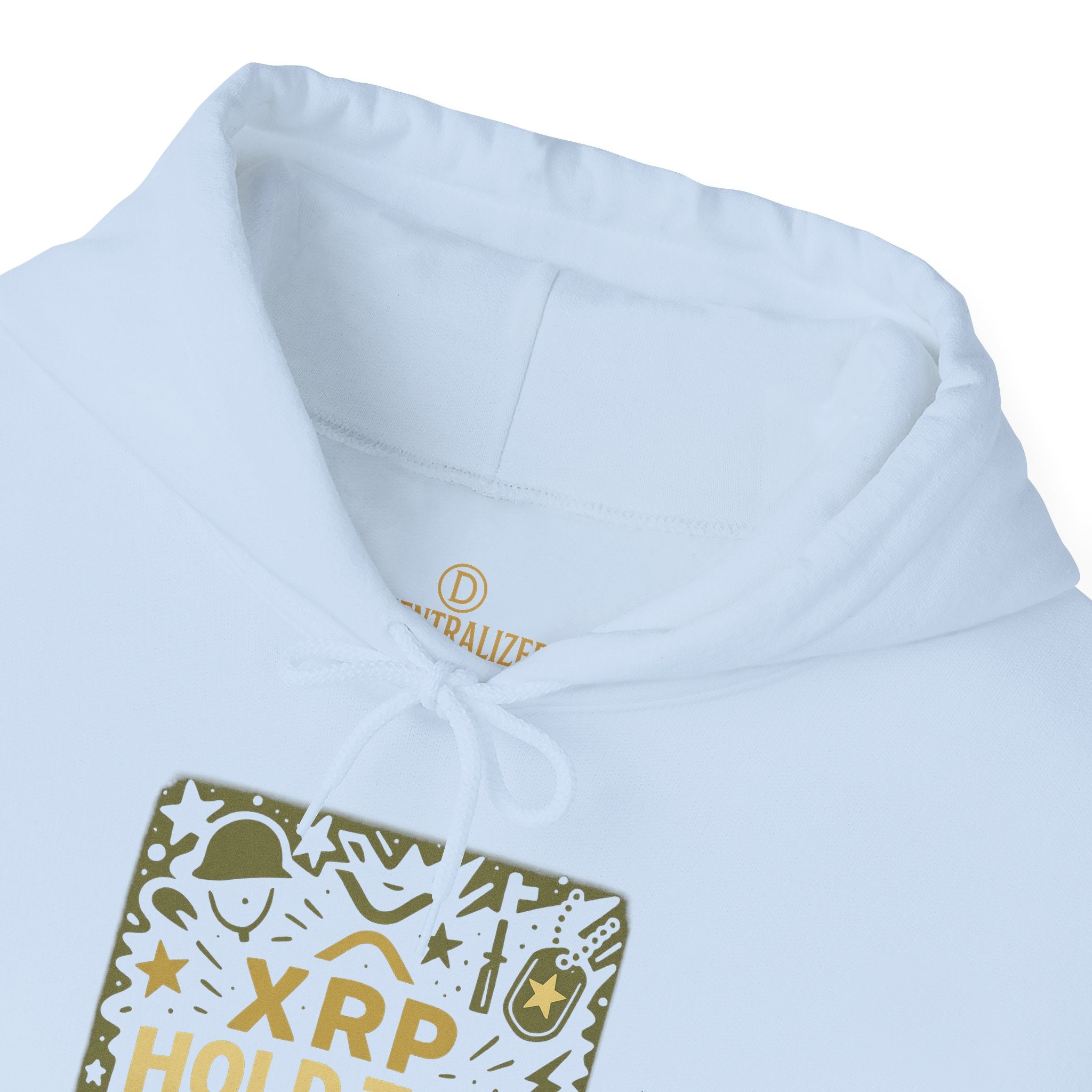 XRP Hold The Line Hoodie — Crypto Supporter Graphic Hooded Sweatshirt