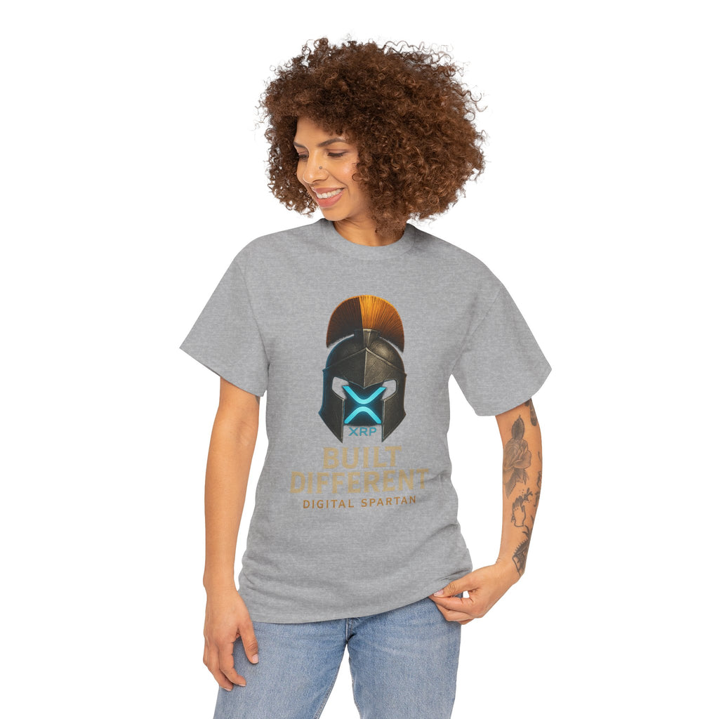 Built Different Spartan Tee — Digital Spartan XRP Crypto T-Shirt