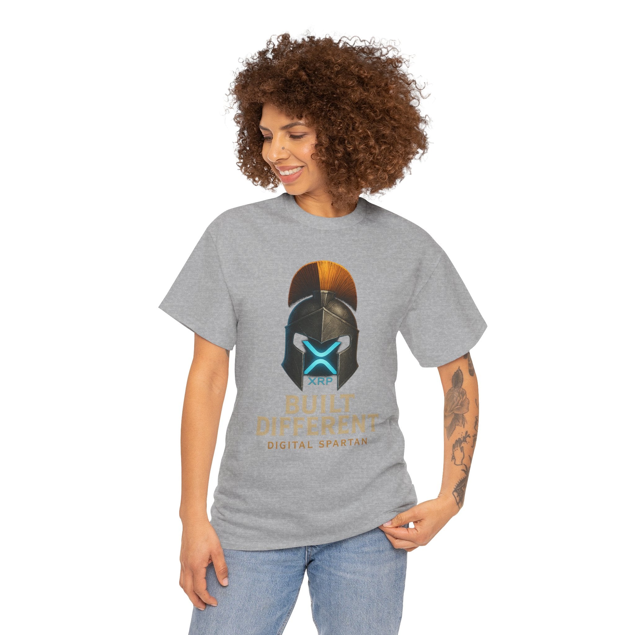 Built Different Spartan Tee — Digital Spartan XRP Crypto T-Shirt