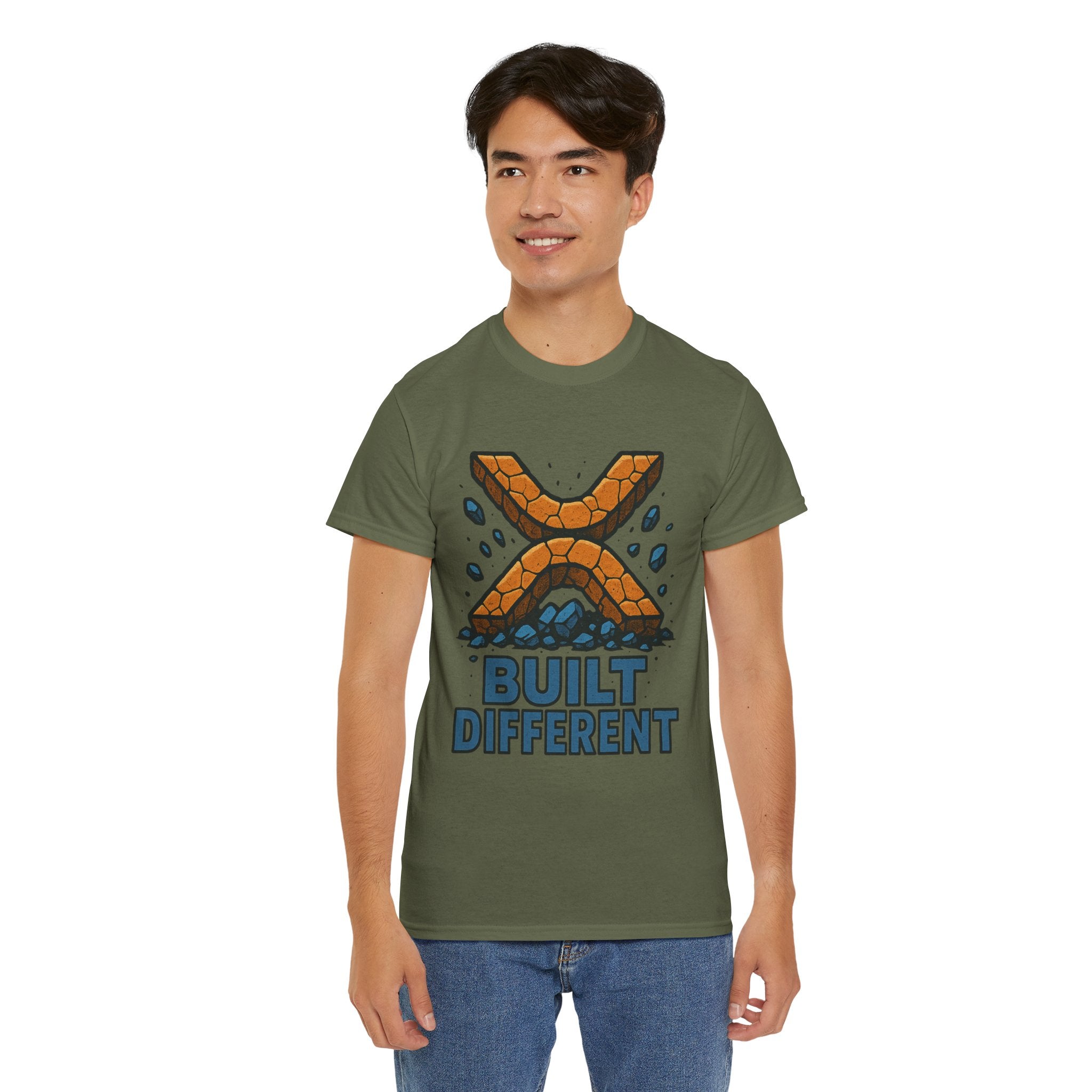 Built Different T-Shirt — Rugged Crypto X Design Tee