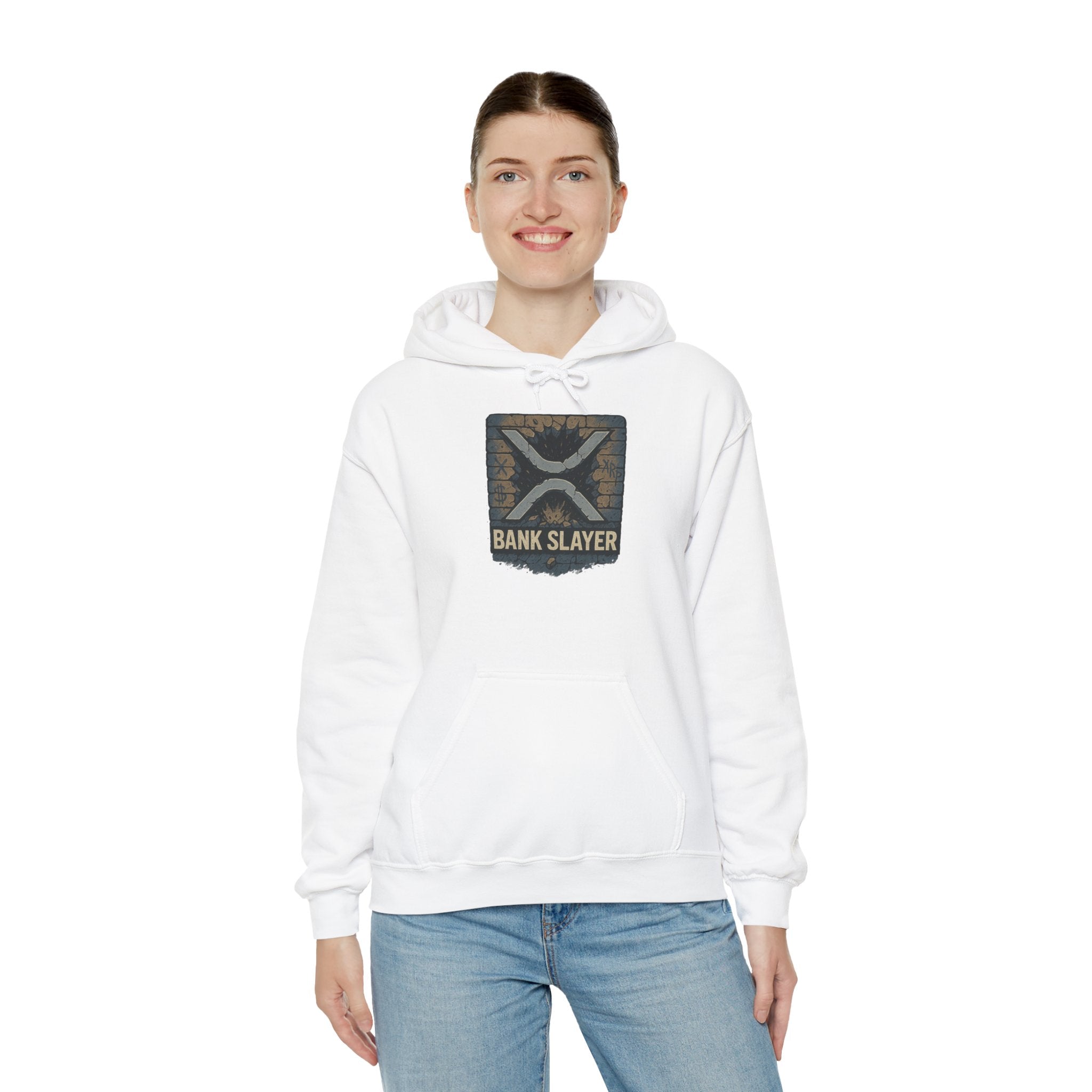 Bank Slayer Hoodie - Vintage Tactical Crest Graphic Sweatshirt