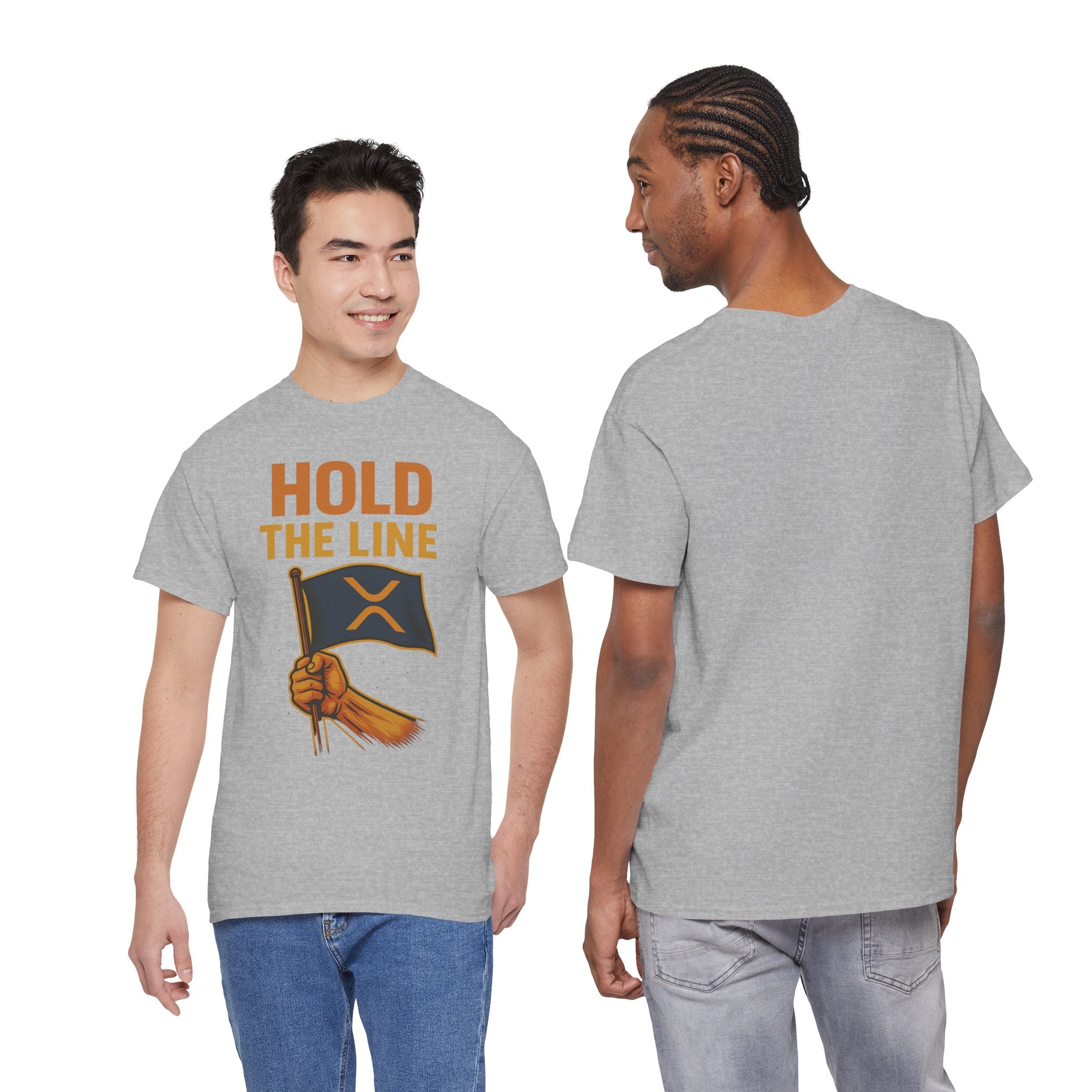 Hold The Line Tee — Bold Flag Graphic Cryptocurrency XRP Shirt
