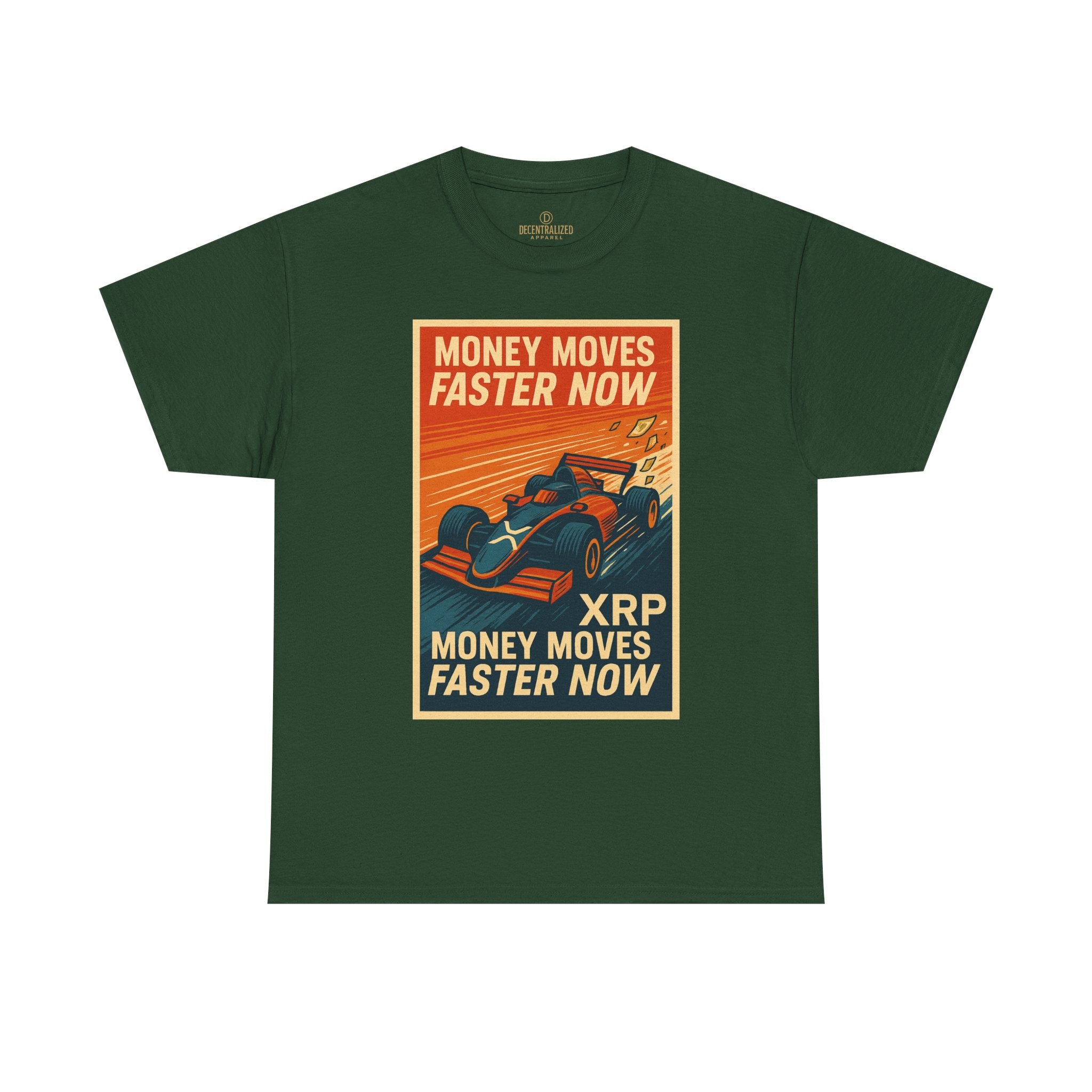 XRP 'Money Moves Faster Now' Racing Tee — Crypto Enthusiast T-Shirt