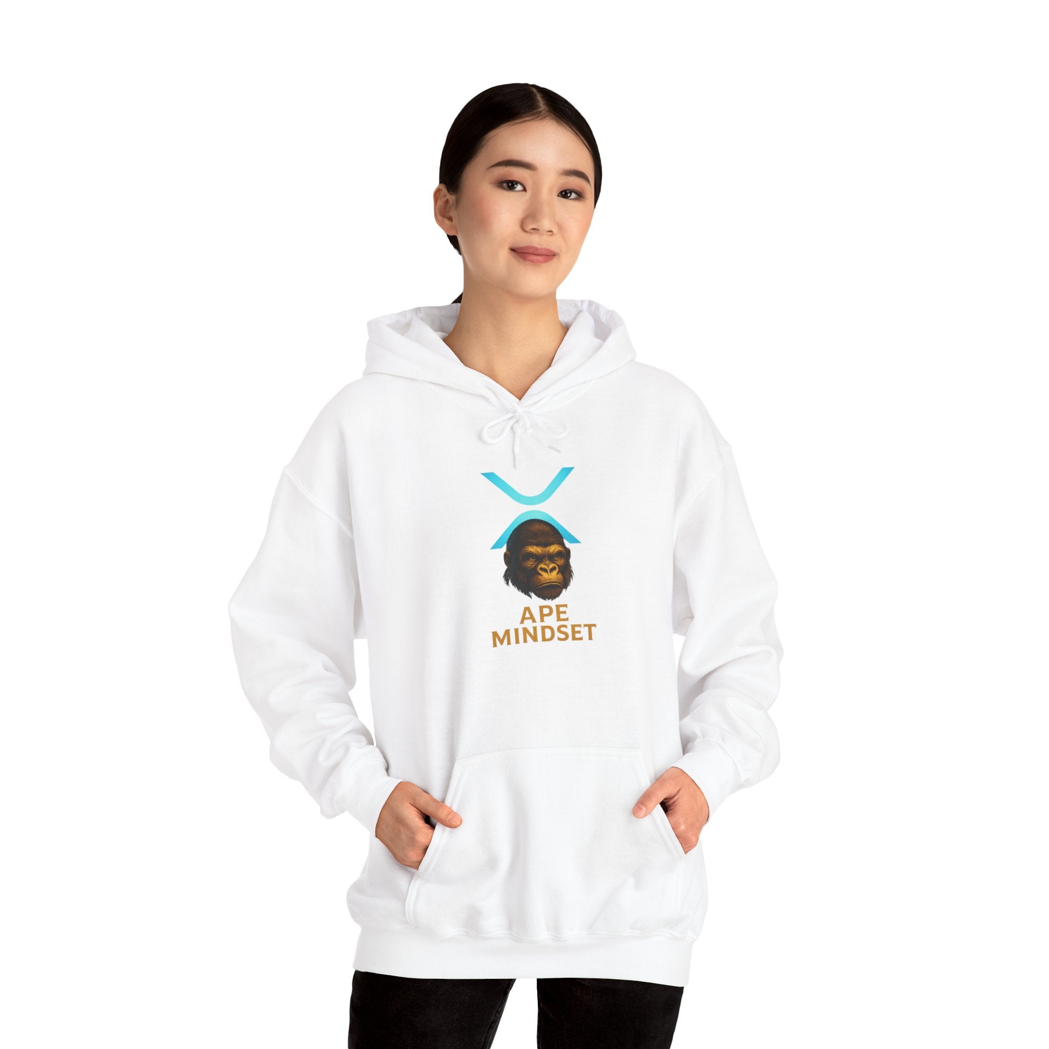 Ape Mindset Hoodie — Crypto XRP Logo Gorillaz Graphic Sweatshirt